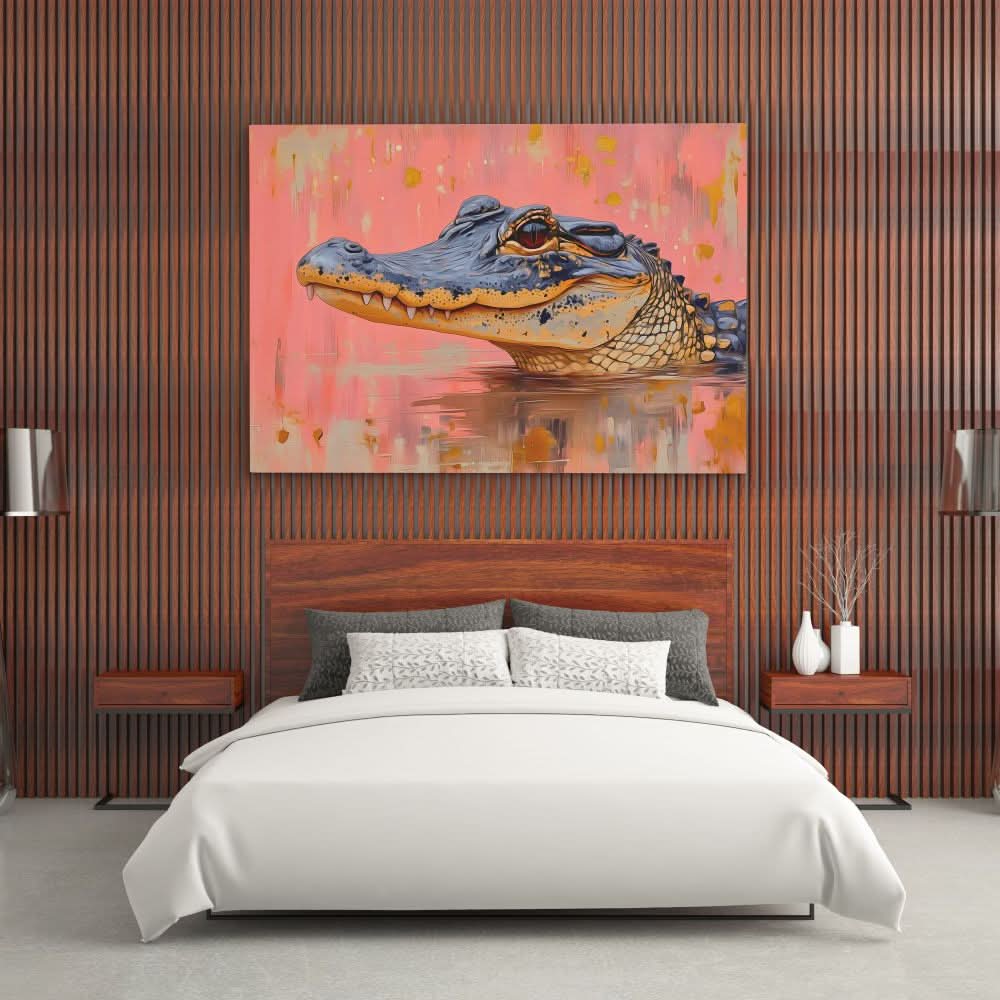 Pink Predator - Colorful Wall Art for Living Room