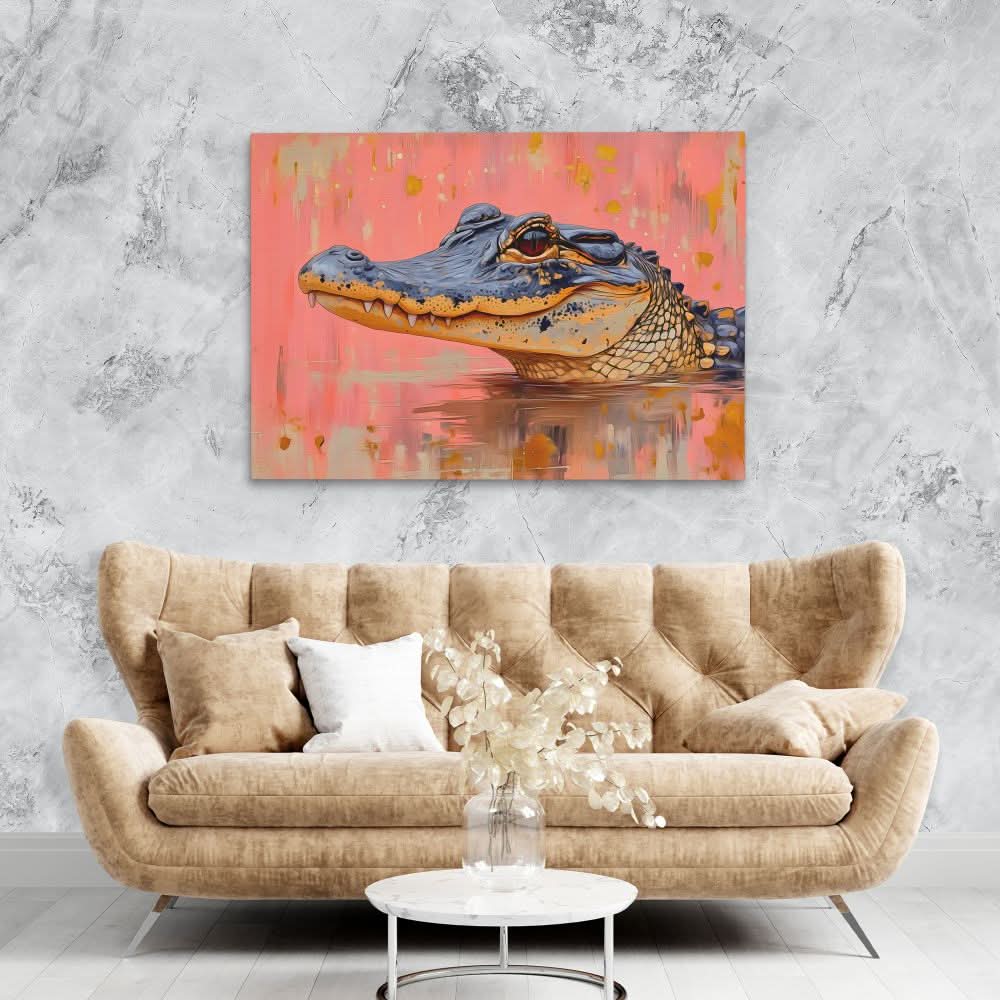 Pink Predator - Colorful Canvas Wall Art