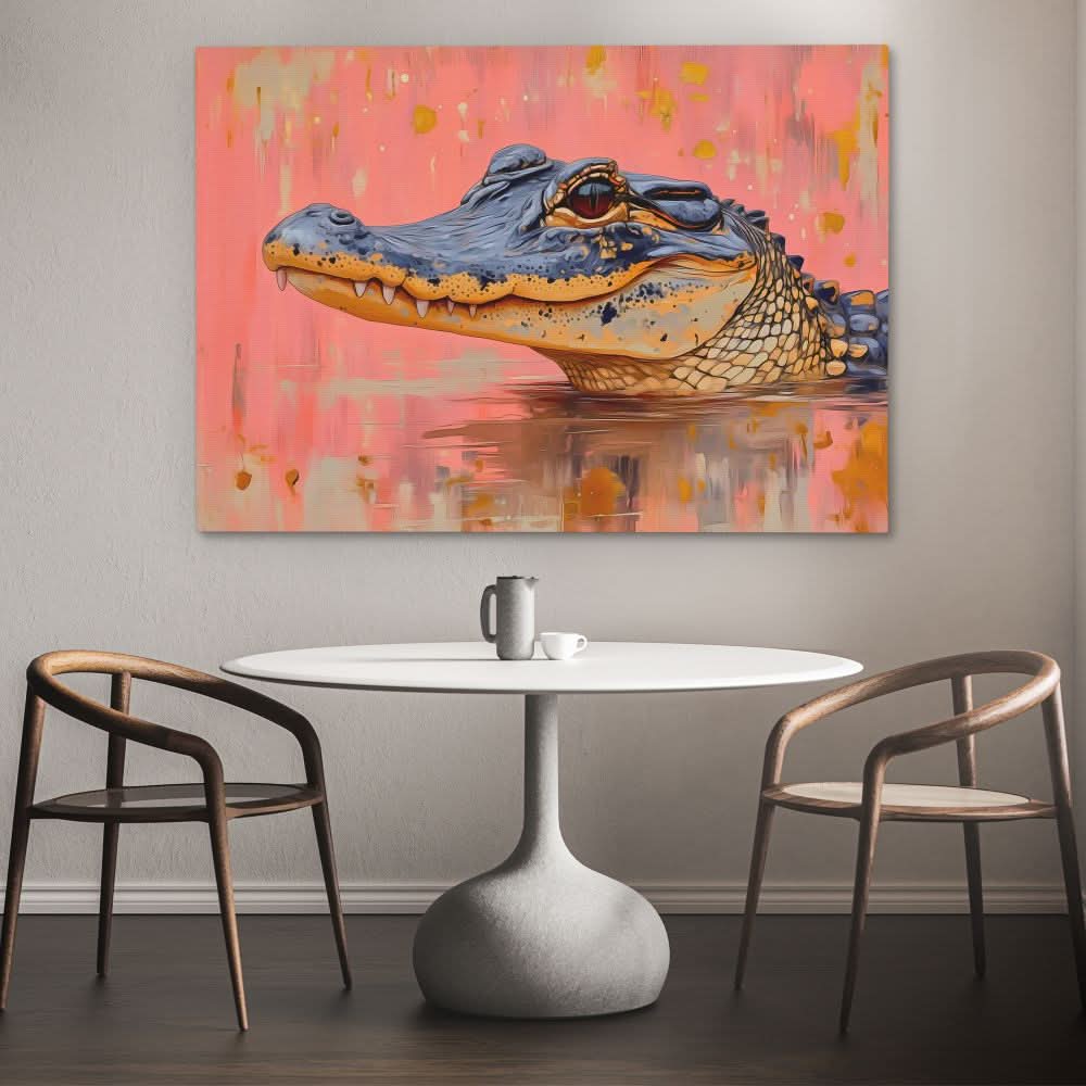 Pink Predator - Alligator Art for Home Office