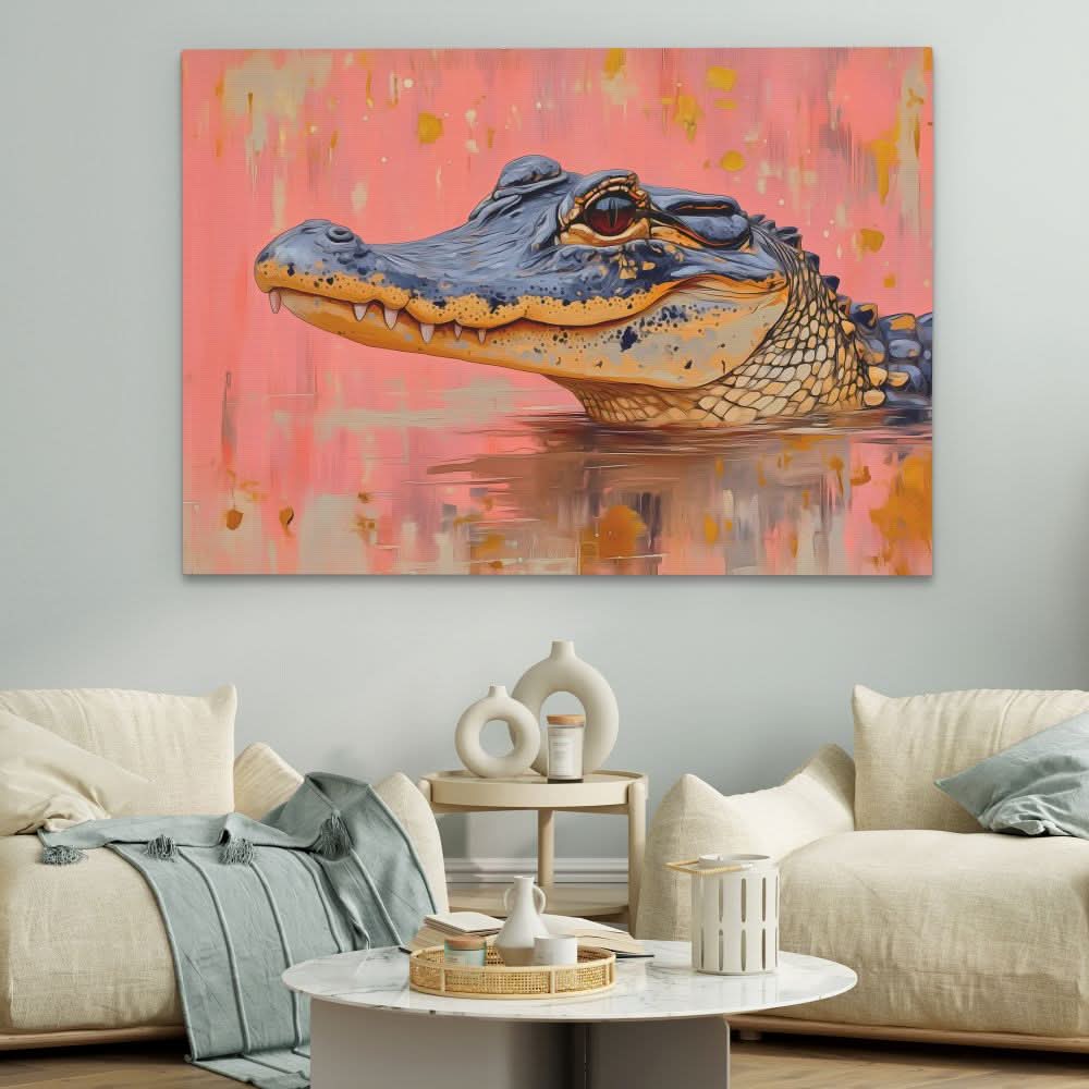 Pink Predator - Wall Art in Black Frame