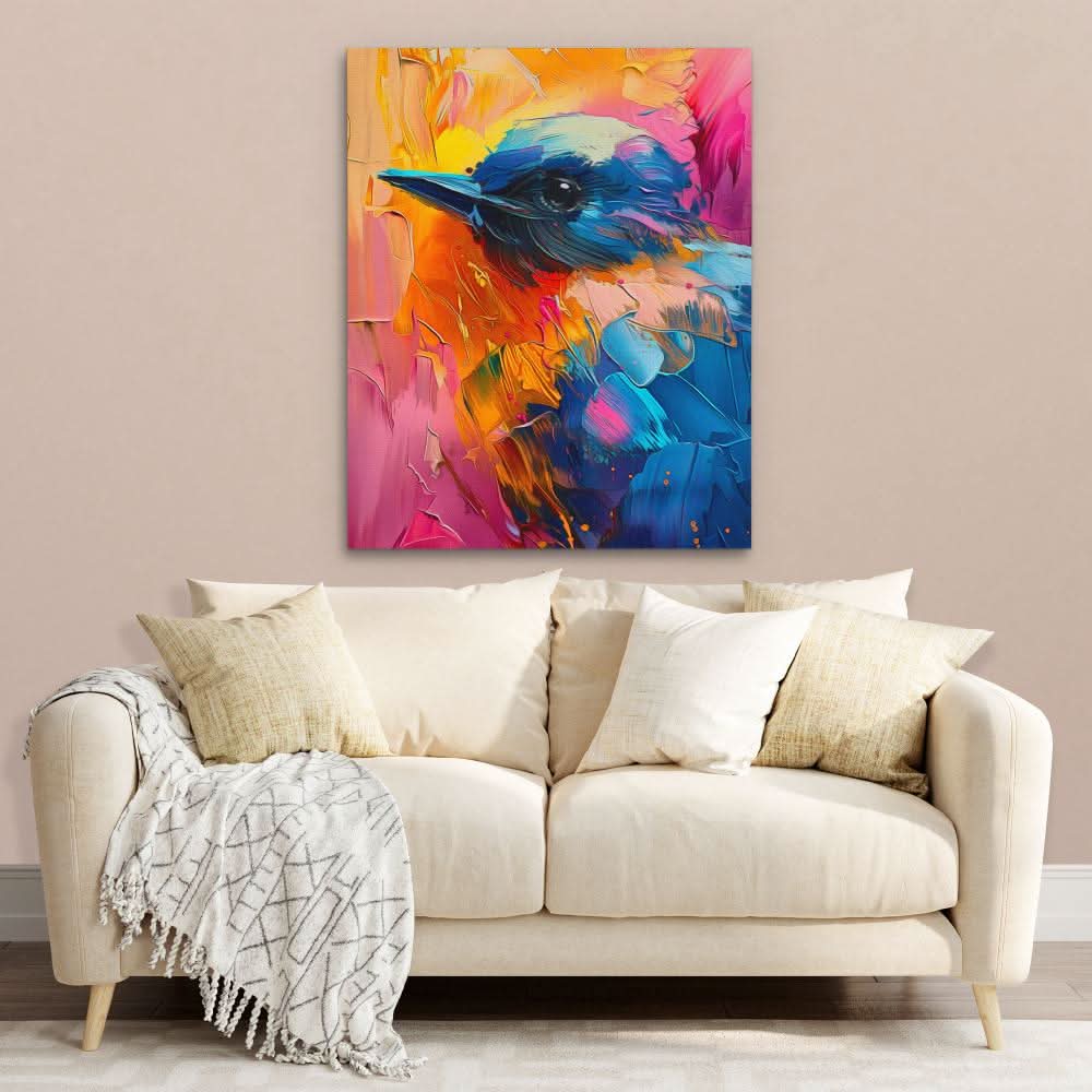 Pink Promise - Blue Nature Canvas Print