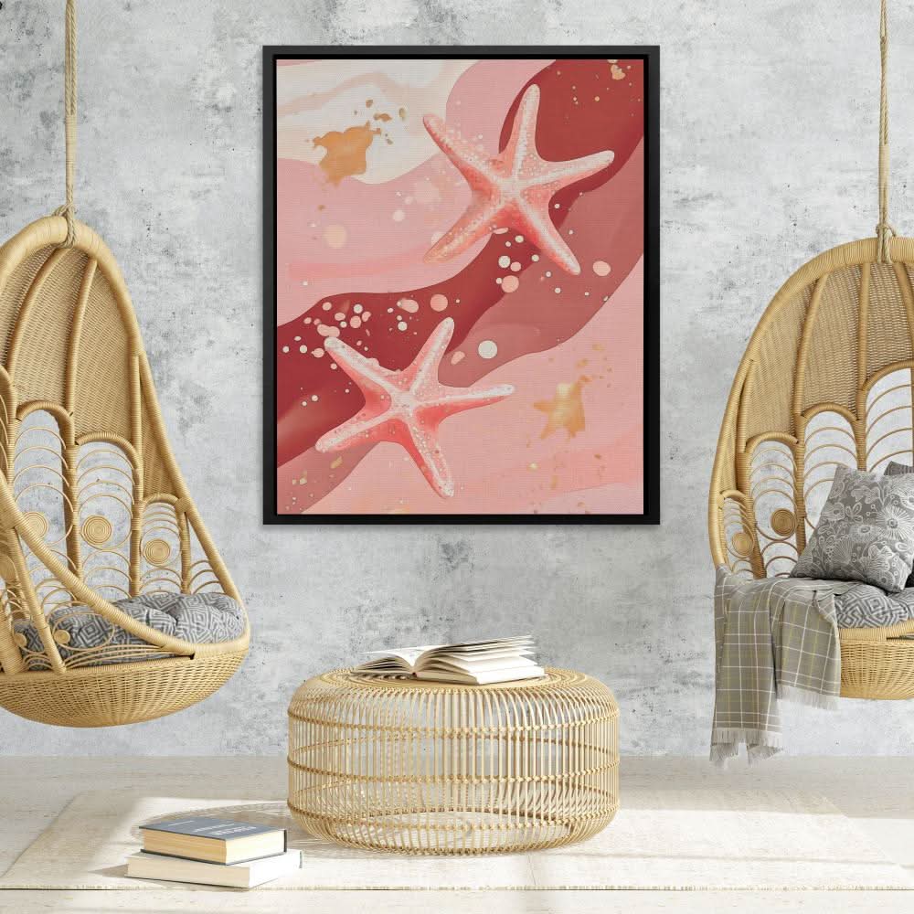 Pink Starfish - Large Canvas Print