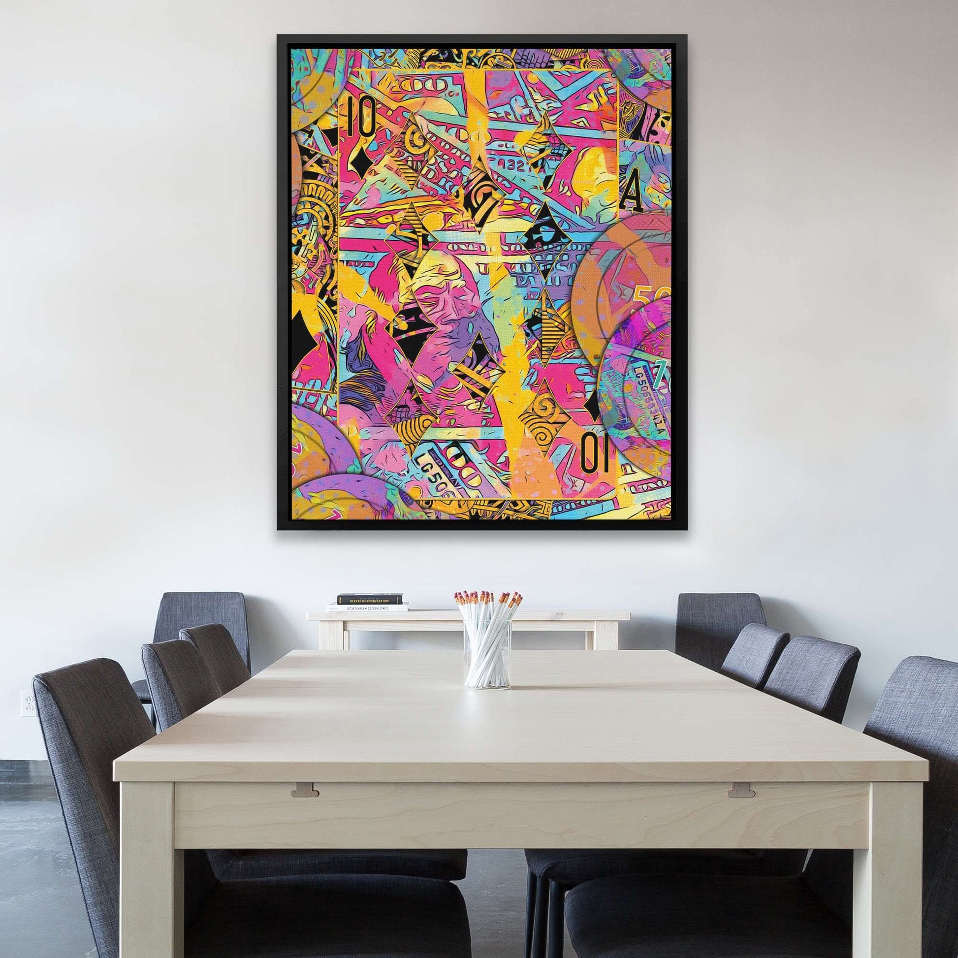 Pink Ten of Diamonds - Luxury Wall Art