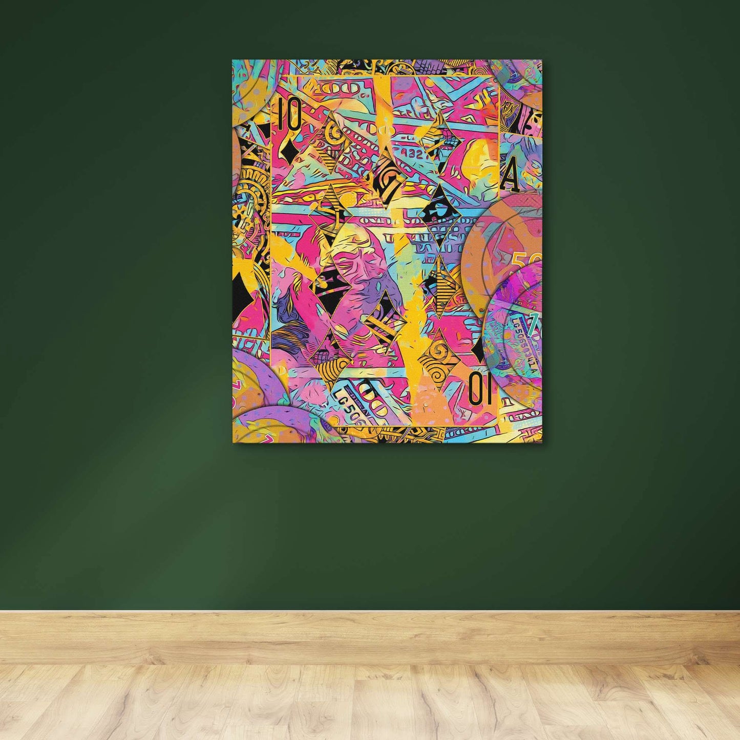 Pink Ten of Diamonds - Luxury Wall Art