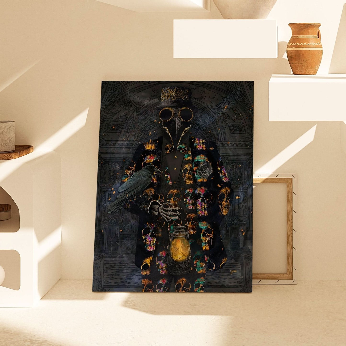 Plague Skulls - Dark Academia Canvas Print
