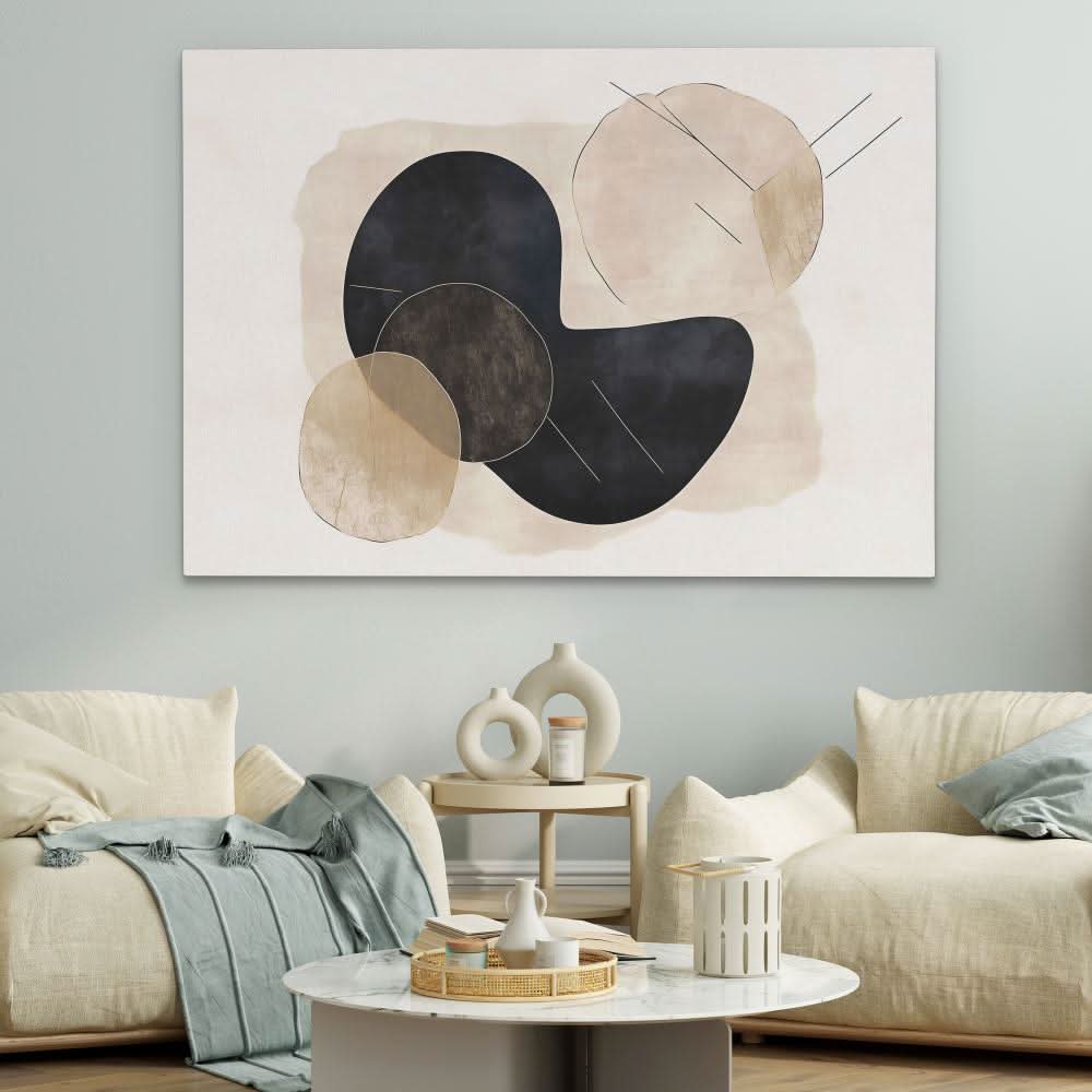 Plain Deco - Beige Wall Art for Home Office