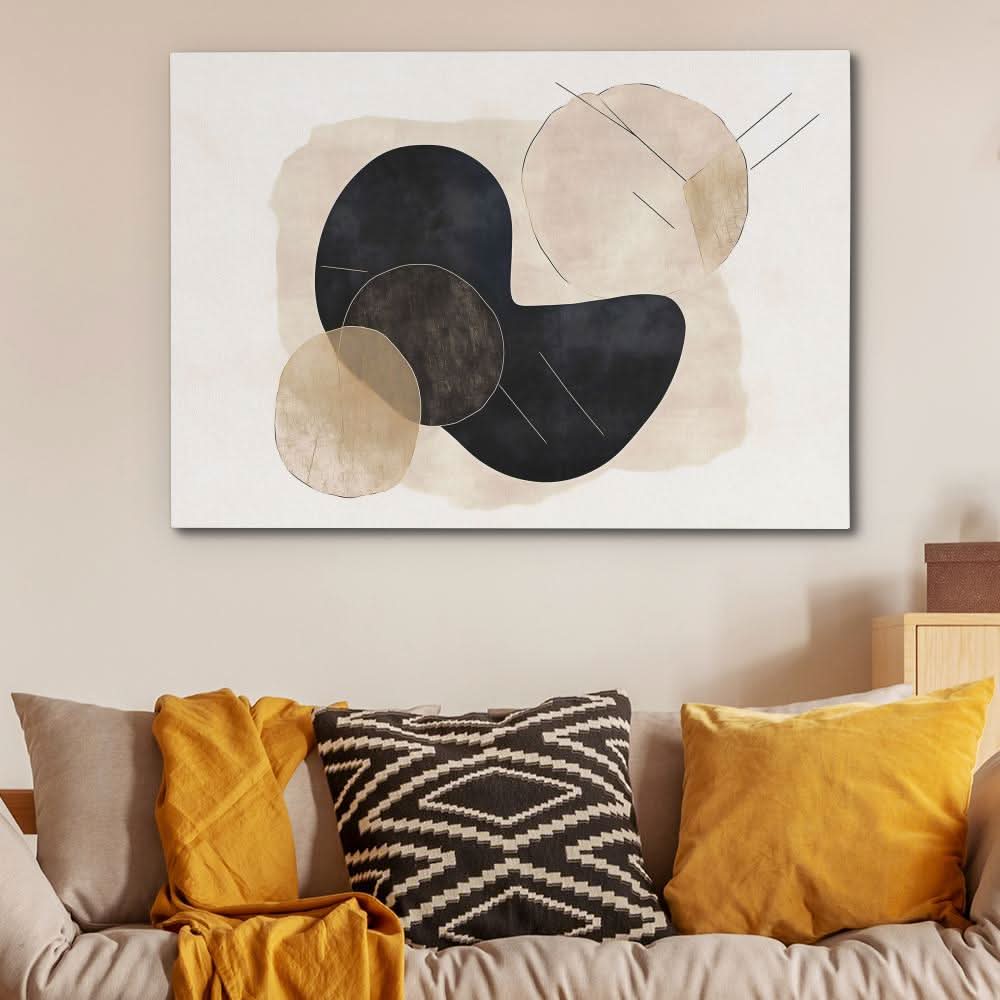 Plain Deco - Modern Black Canvas Wall Art