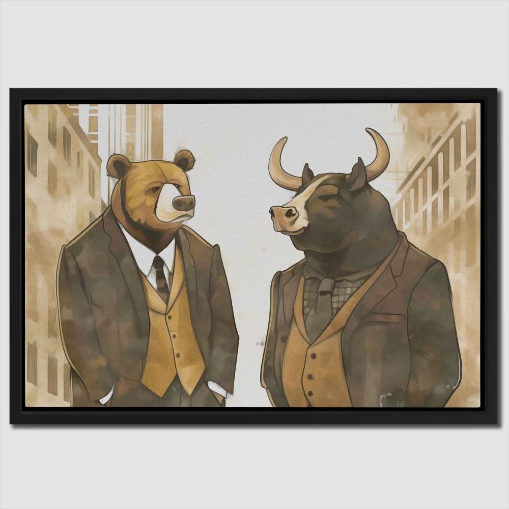 Pocket Change - Modern Earth Tones Canvas Wall Art