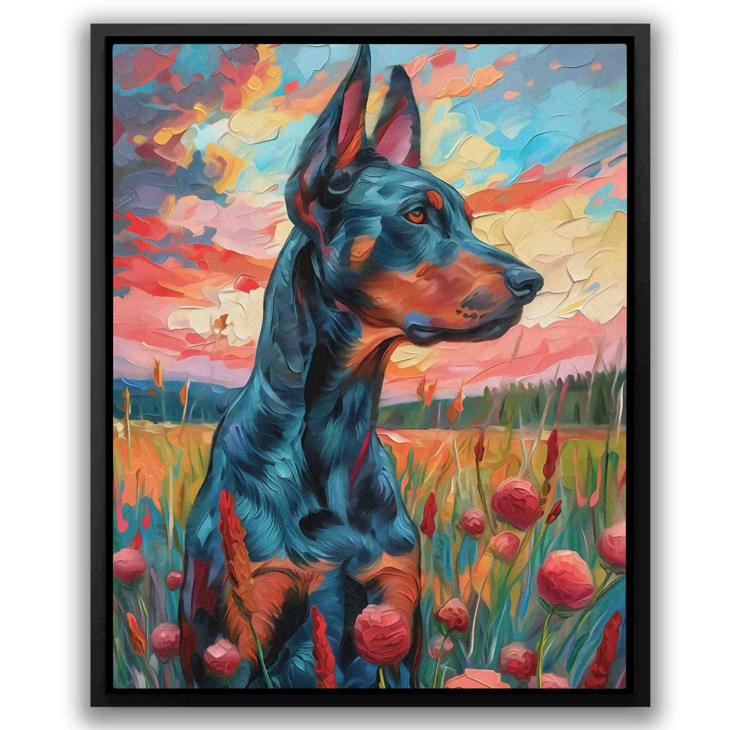 Pointed Ears - Wall Art in Black Frame