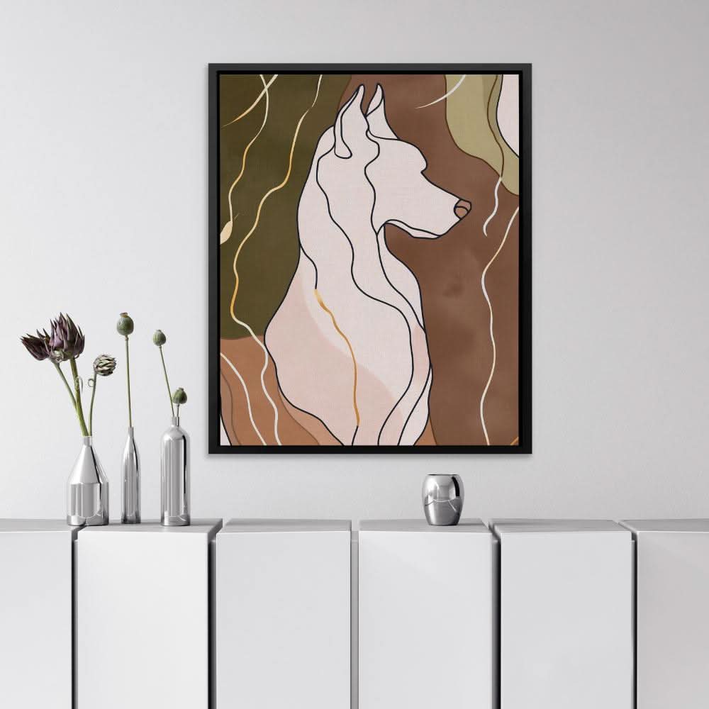 Pointed Focus - Beige Wall Art for Hallway