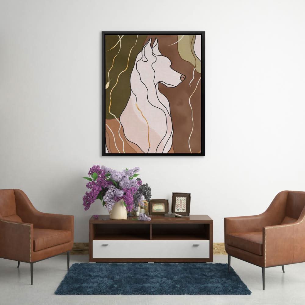 Pointed Focus - Contemporary Wall Art in Black Frame