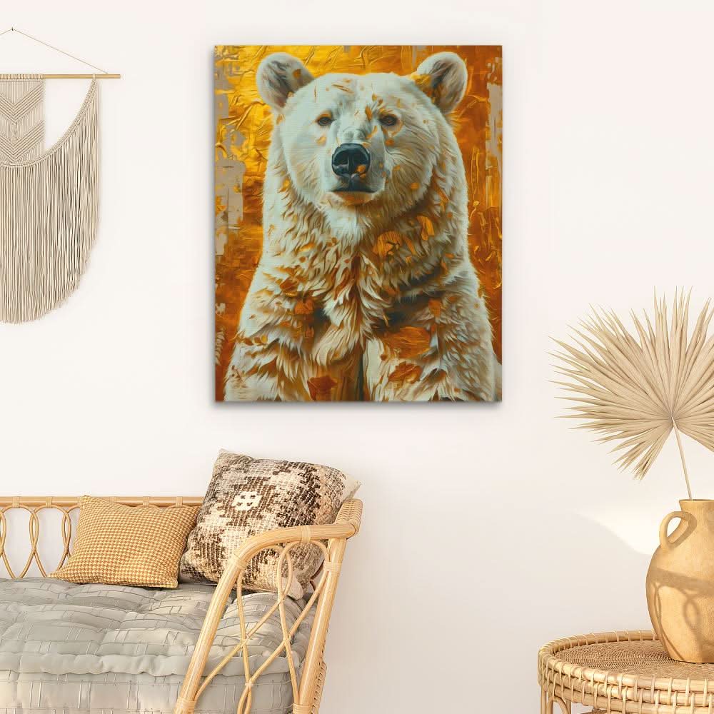 Polar Bear Dream - Nature Wall Art in Black Frame