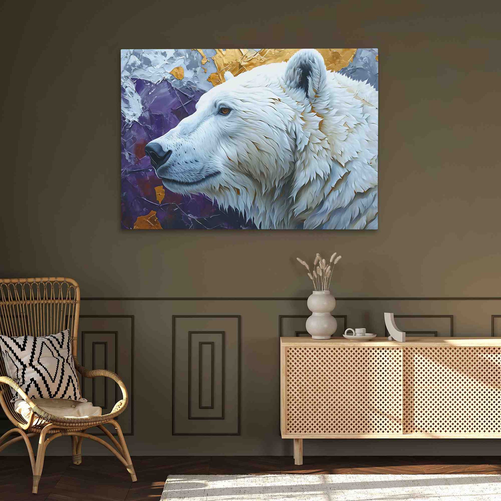 Polar Bear Portrait - Large Canvas Print
