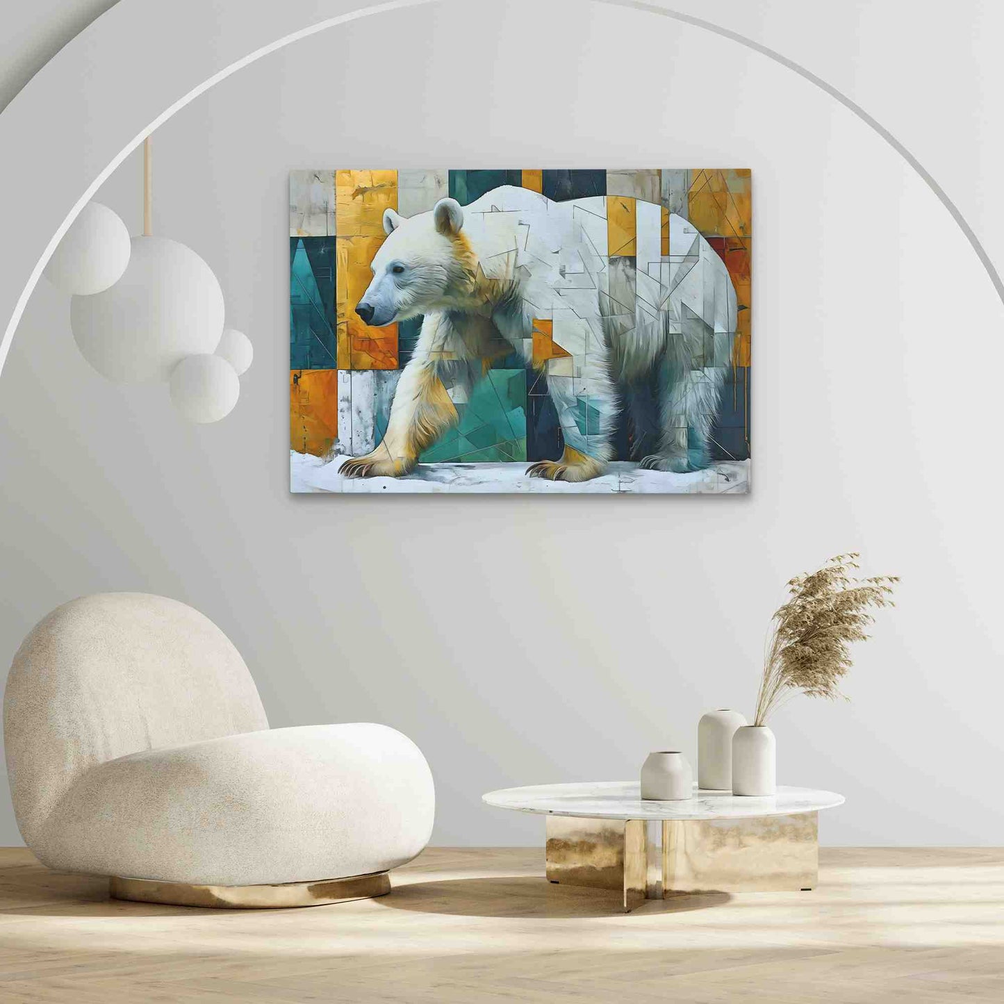 Polar Bear Prism - Antarctica Wall Art in Black Frame