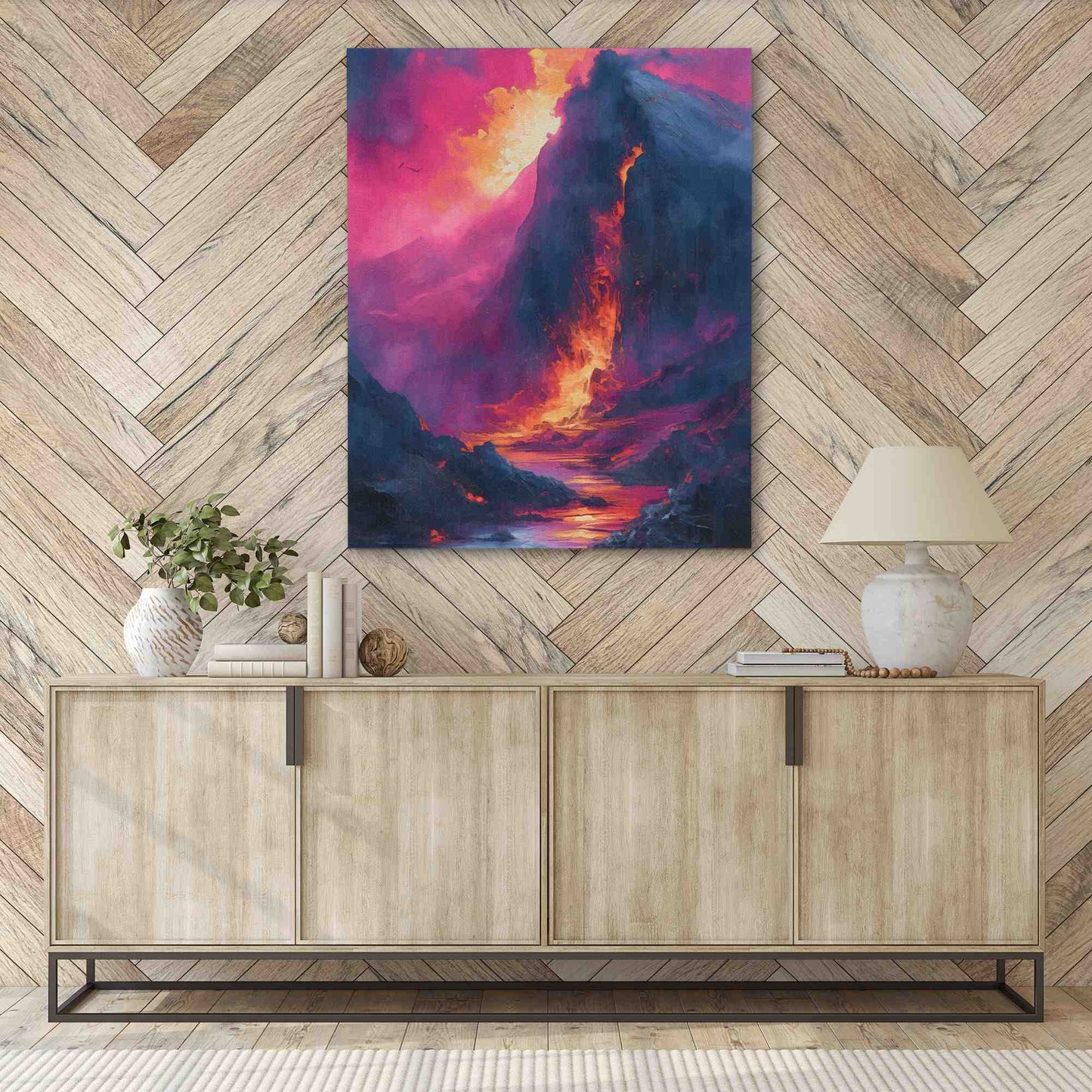 Pompeii Eruption - Large Canvas Print