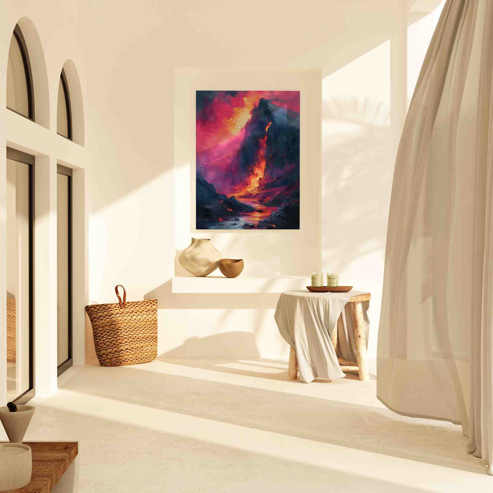 Pompeii Eruption - Gold Lava Canvas Print