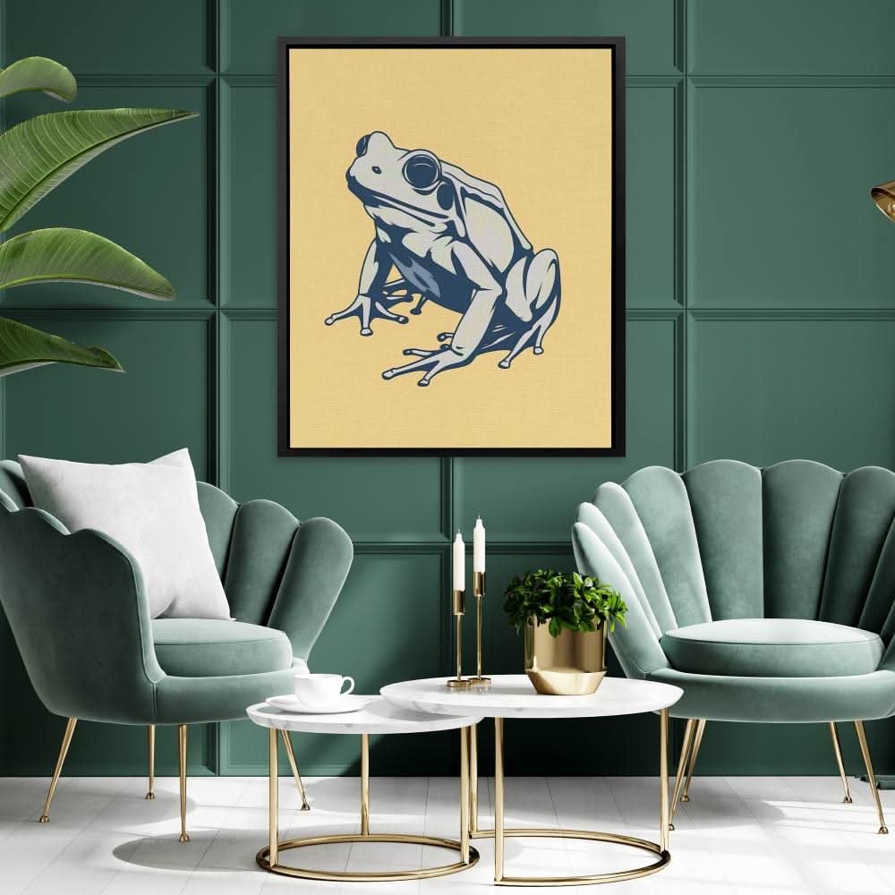 Pond Prince - Bohemian Wall Art in Black Frame