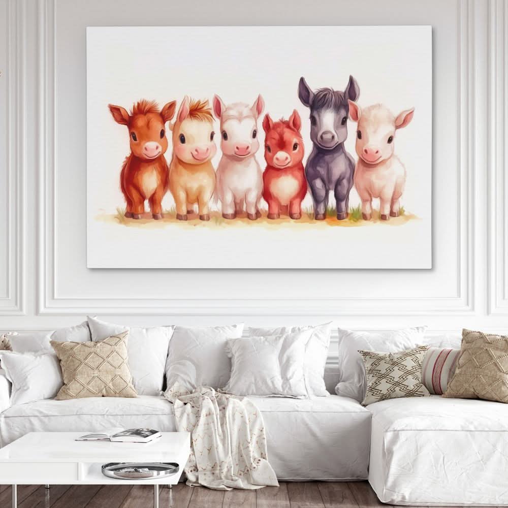 Pony Pals - Wall Art in Black Frame