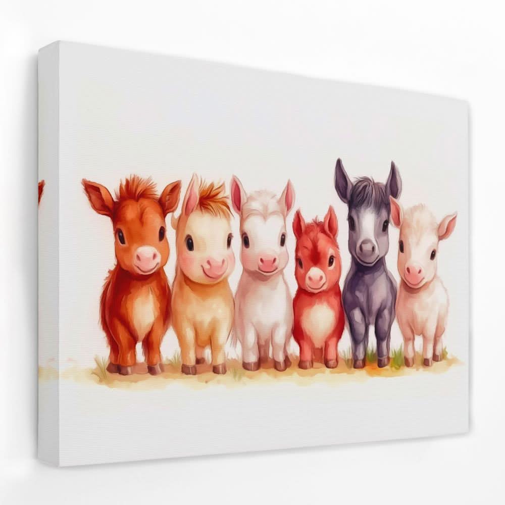 Pony Pals - Animals Canvas Wall Art