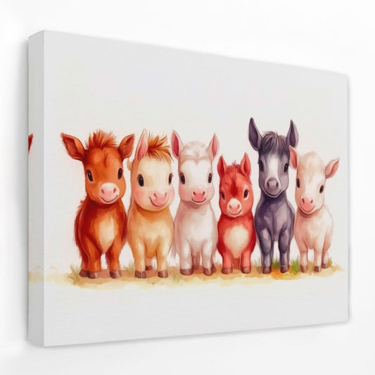 Pony Pals - Animals Canvas Wall Art