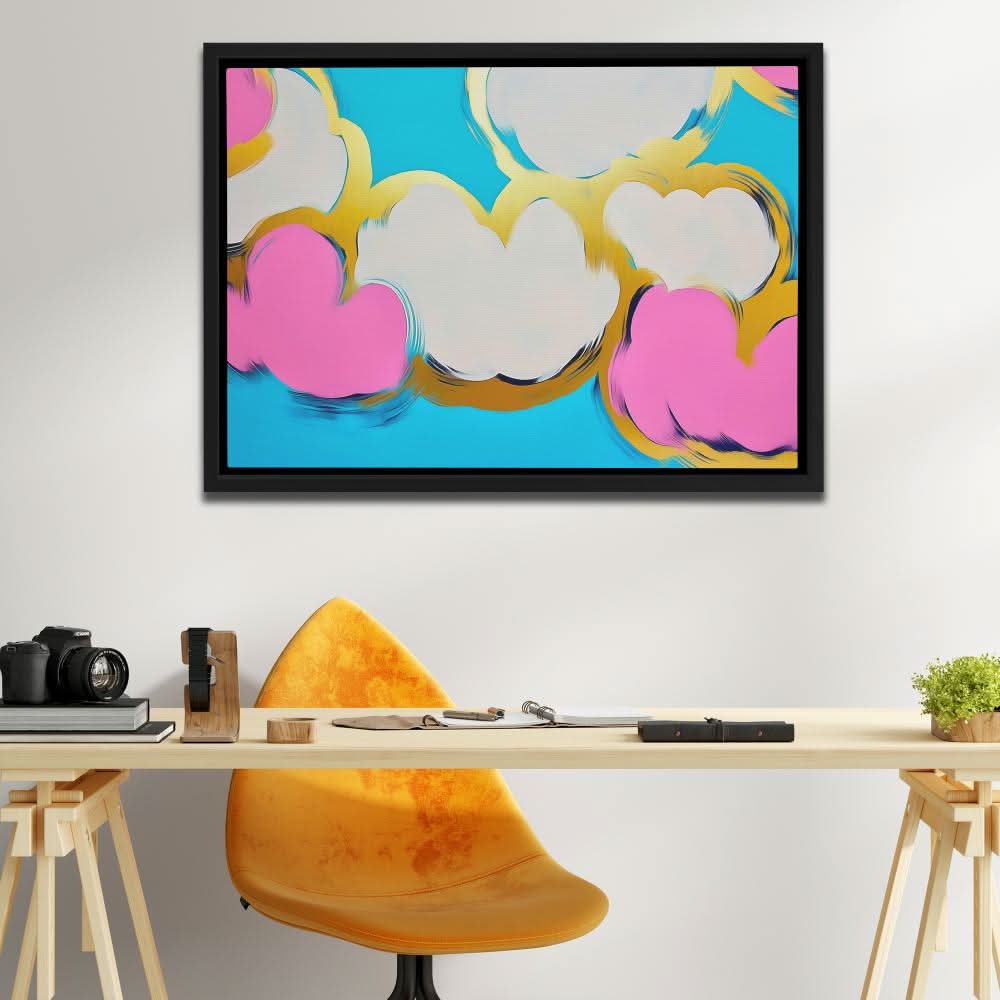 Pop Art Clouds - Large Modern Canvas Print