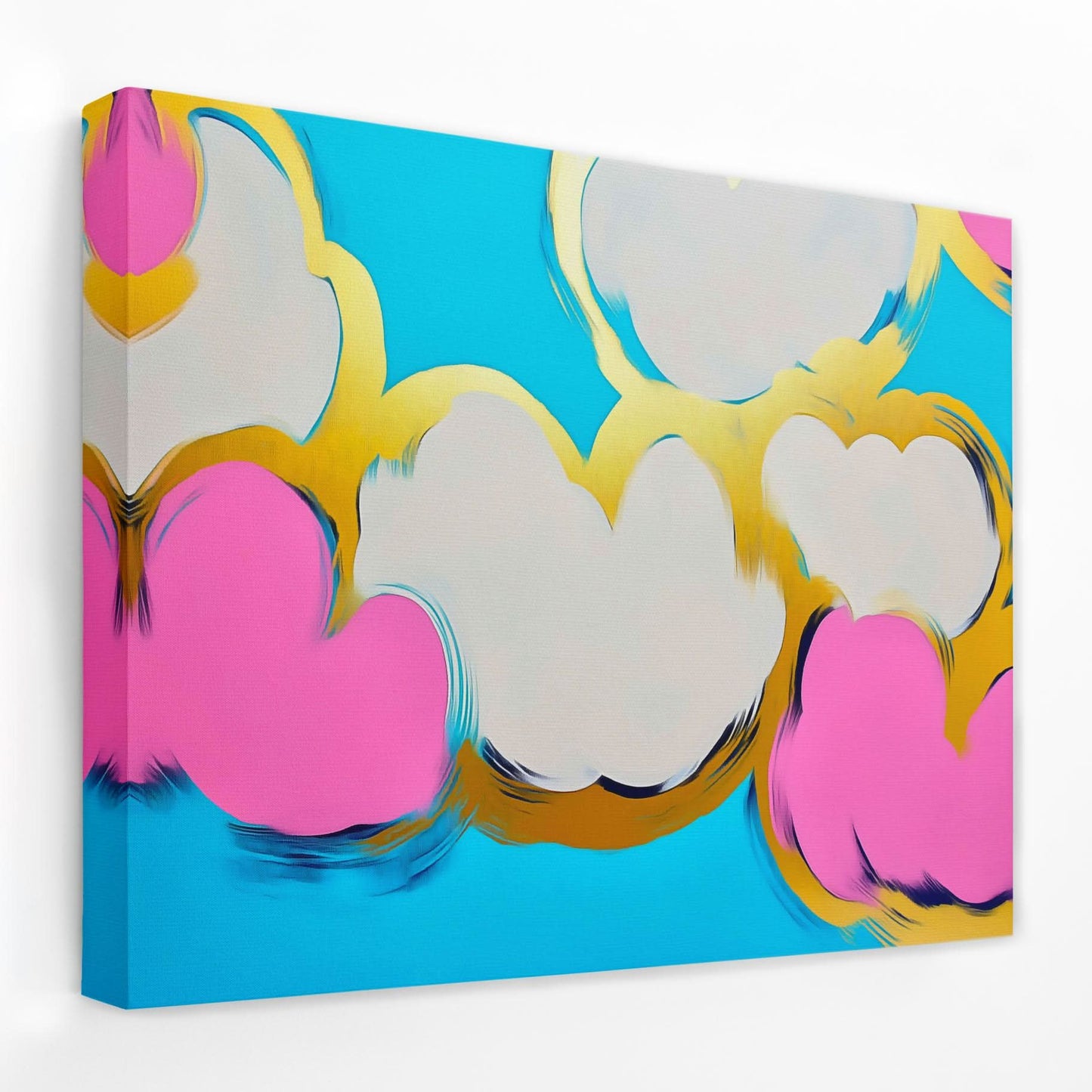 Pop Art Clouds - Clouds Canvas Wall Art