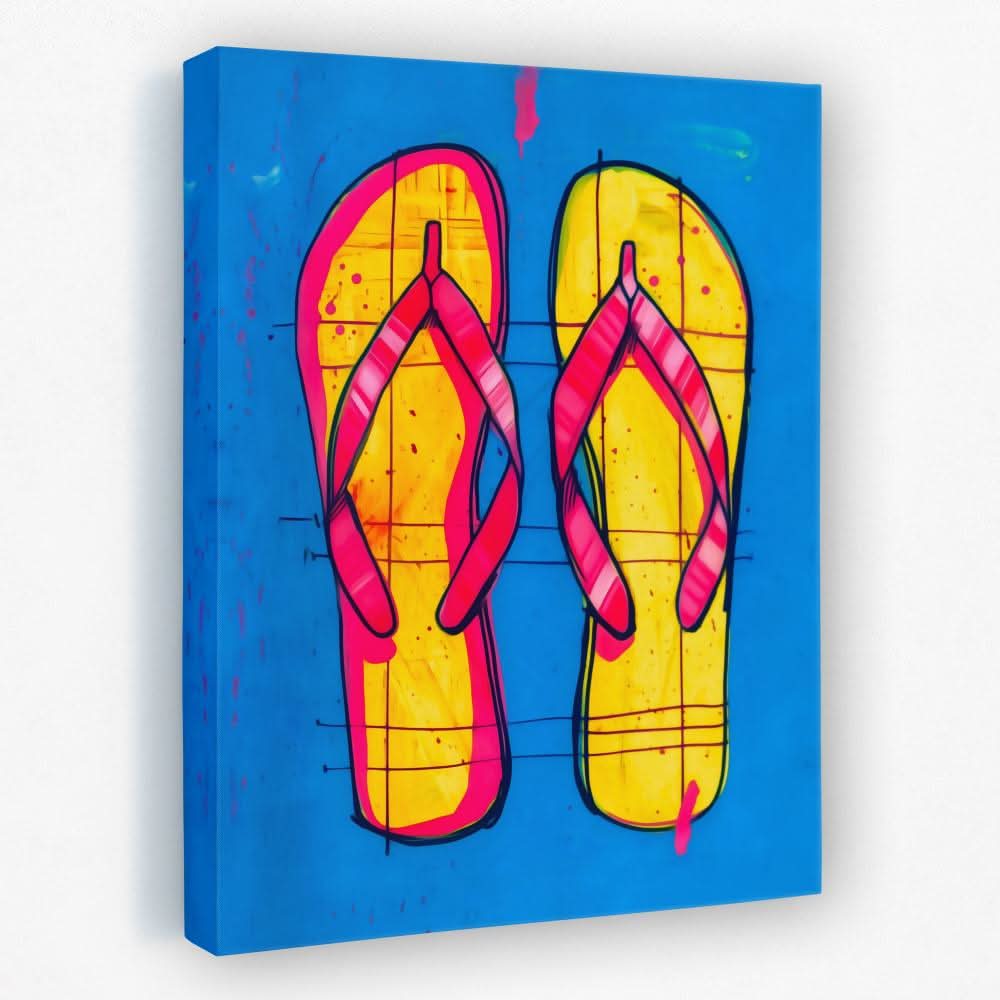 Pop Flips - Beach House Canvas Wall Art
