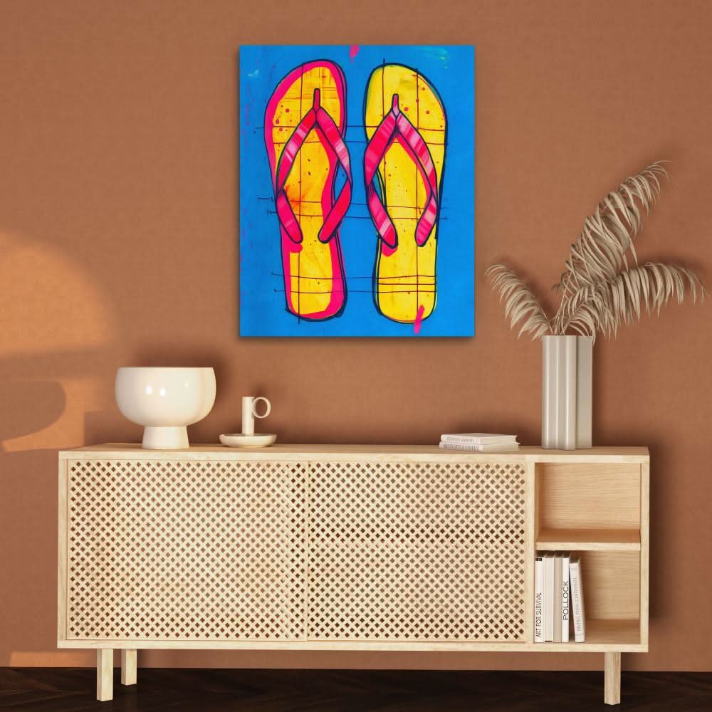 Pop Flips - Pop Art Wall Art in Black Frame
