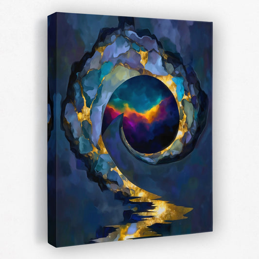 Portal's Sapphire Heart - Luxury Wall Art