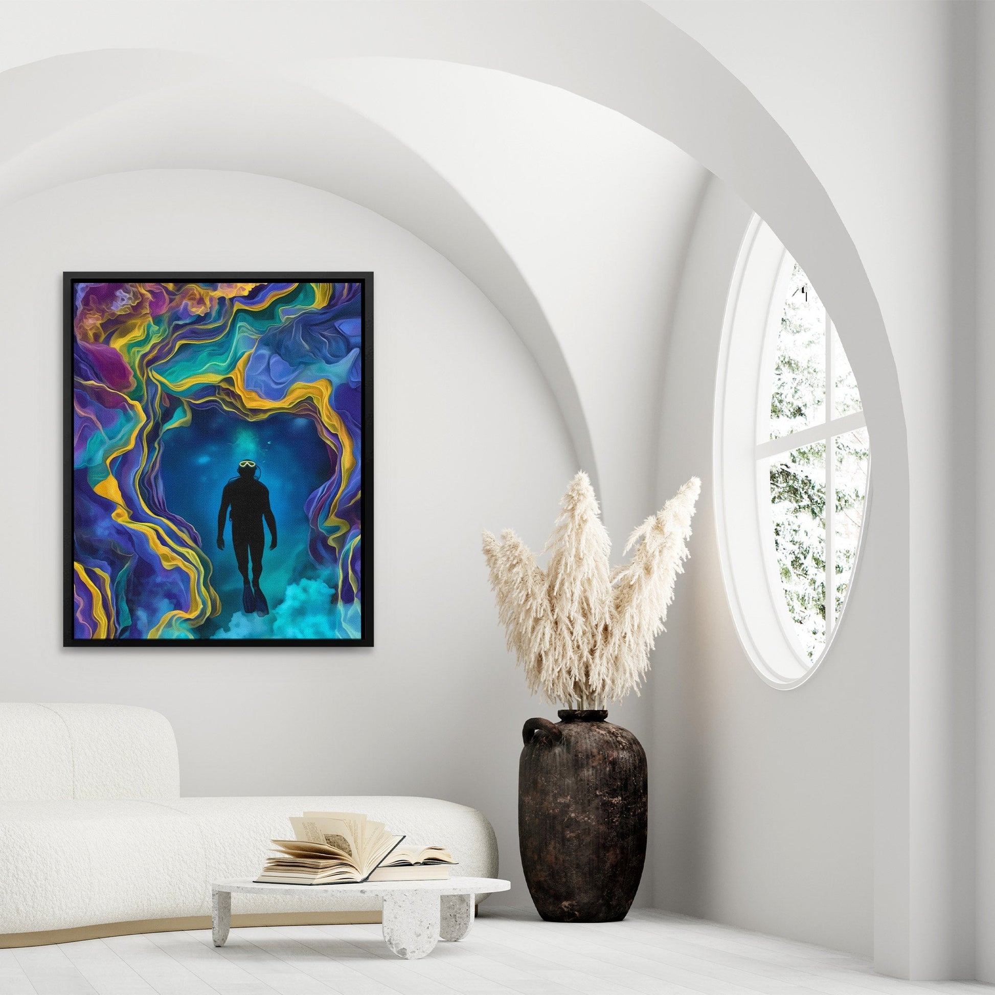 Portal's Teal Depths - Luxury Wall Art