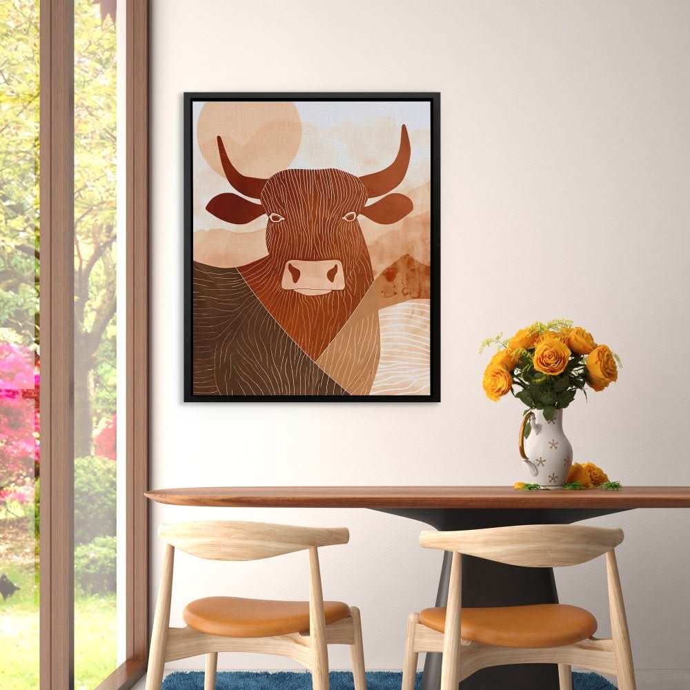 Power Abstracted - Beige Man Cave Canvas Print