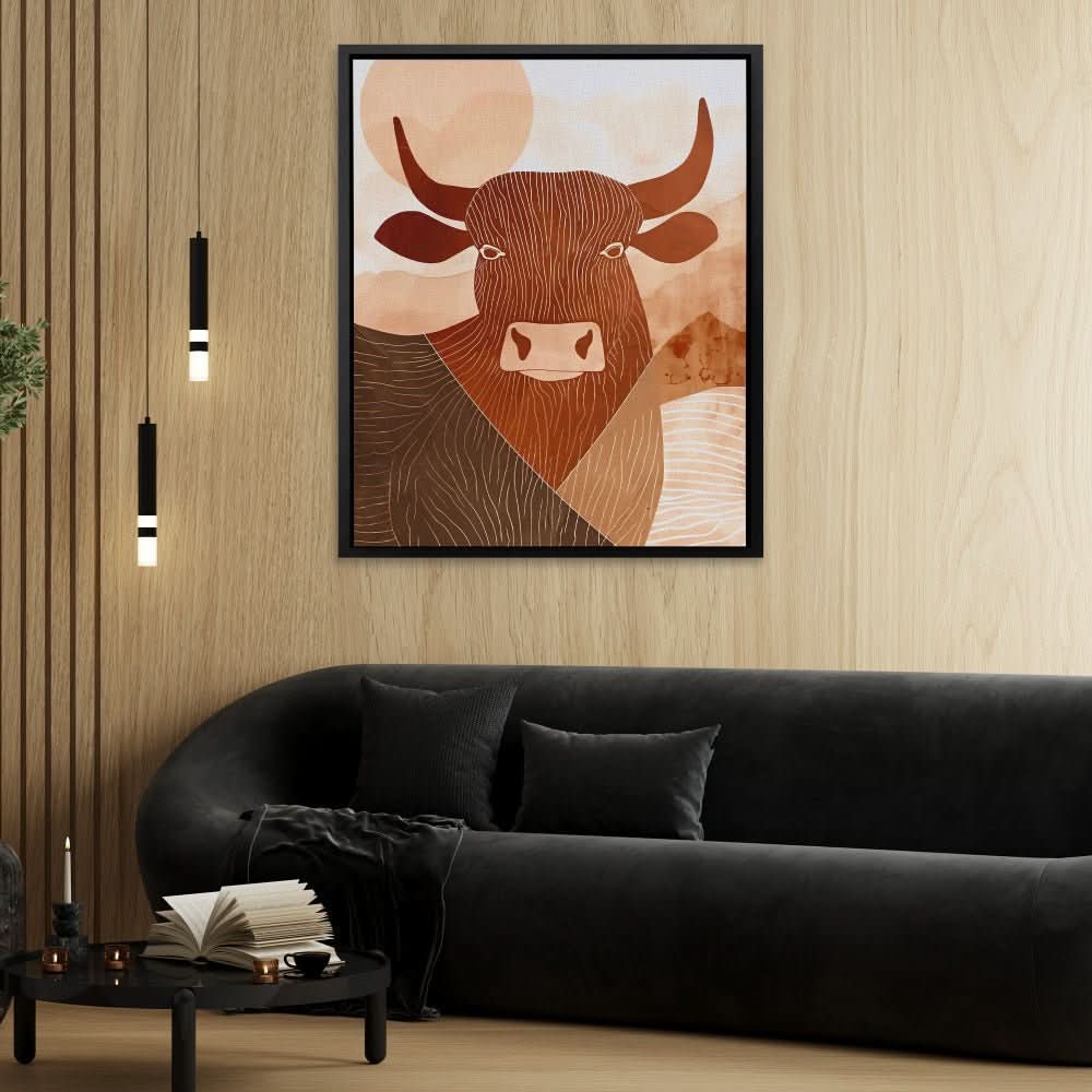 Power Abstracted - Beige Wall Art for Home Office
