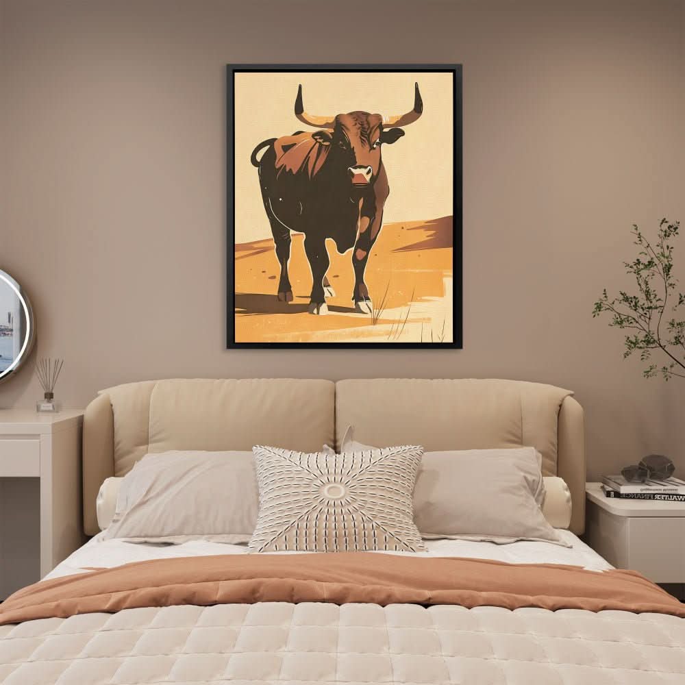 Power in Simplicity - Modern Brown Canvas Wall Art