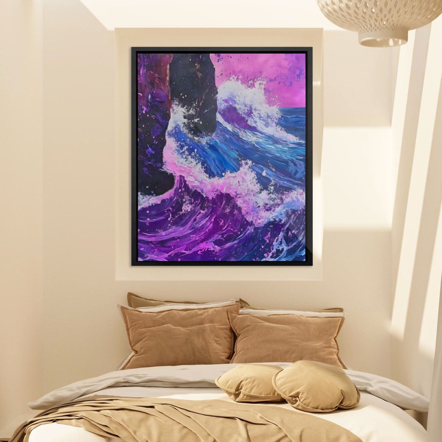 Power of the Violet Sea - Colorful Ocean Blues Canvas Print