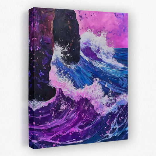 Power of the Violet Sea - Nature Canvas Wall Art