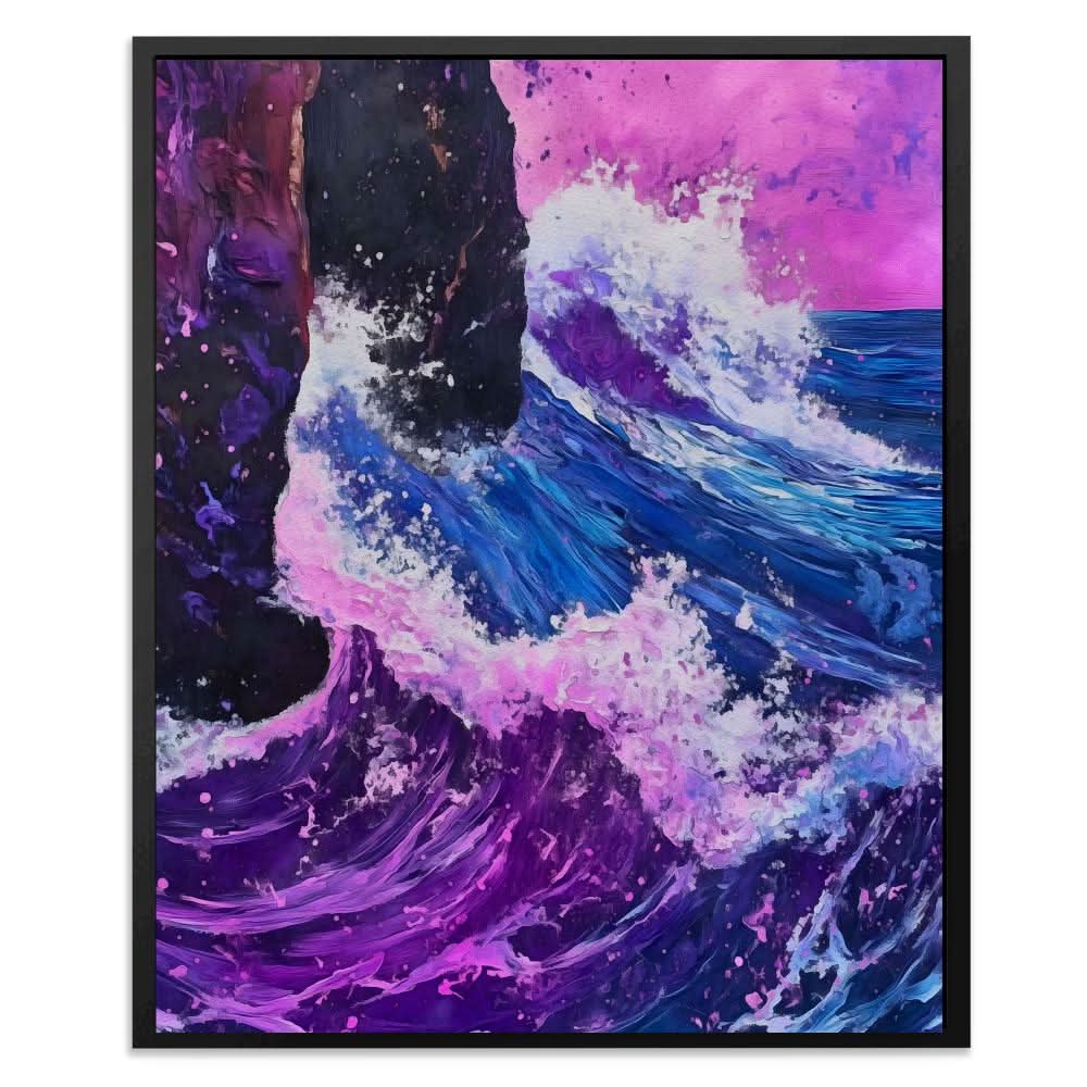 Power of the Violet Sea - Modern Colorful Canvas Wall Art