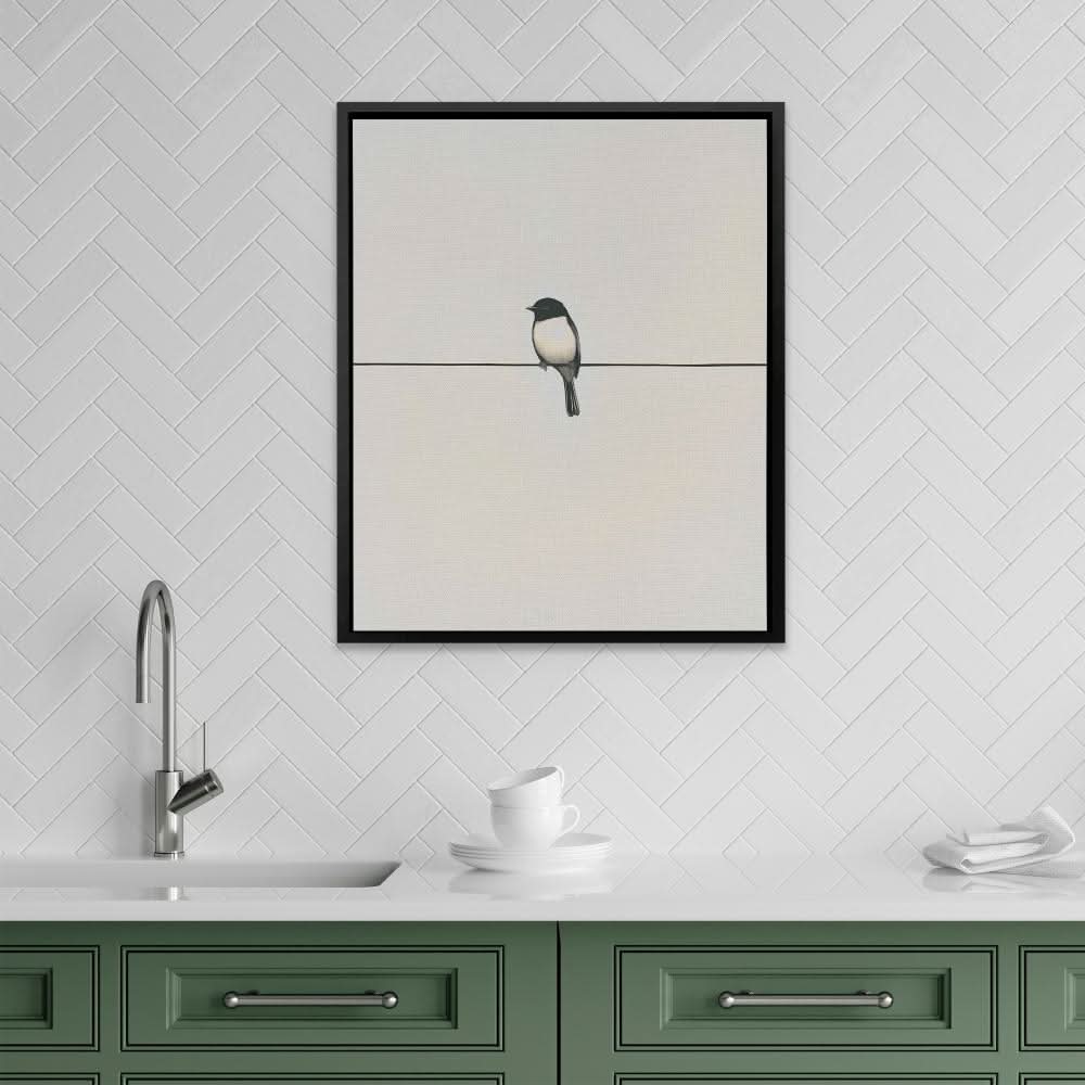 Powerline Perch - Neutral Wall Art for Home Office
