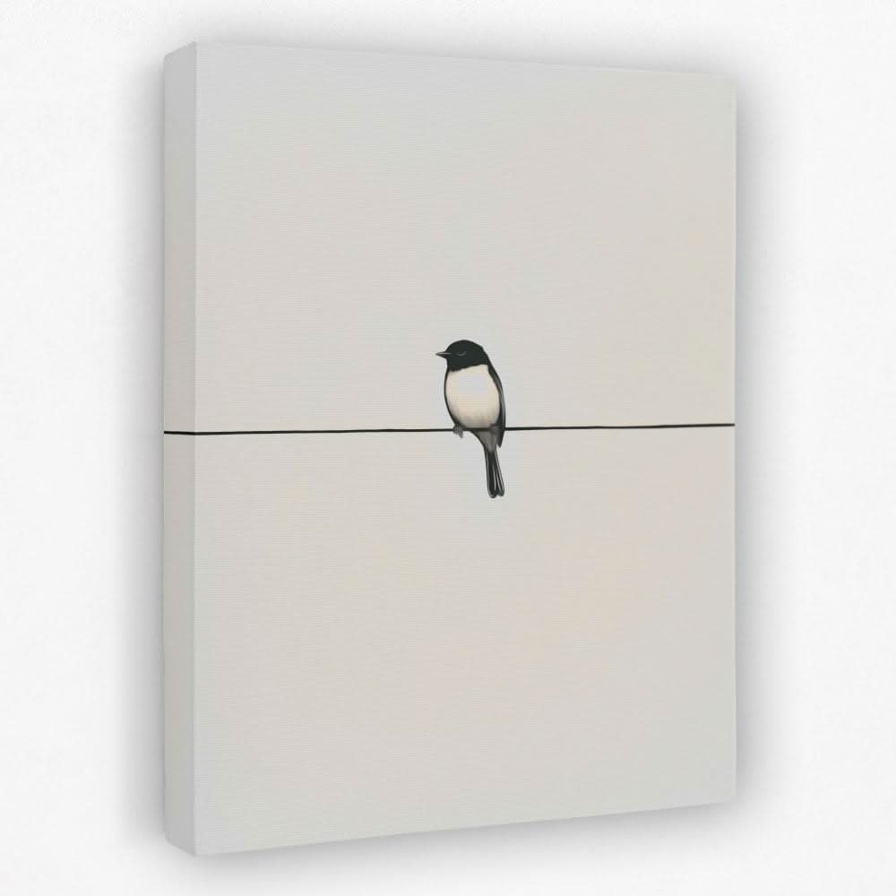 Powerline Perch - Large Minimalist Canvas Print