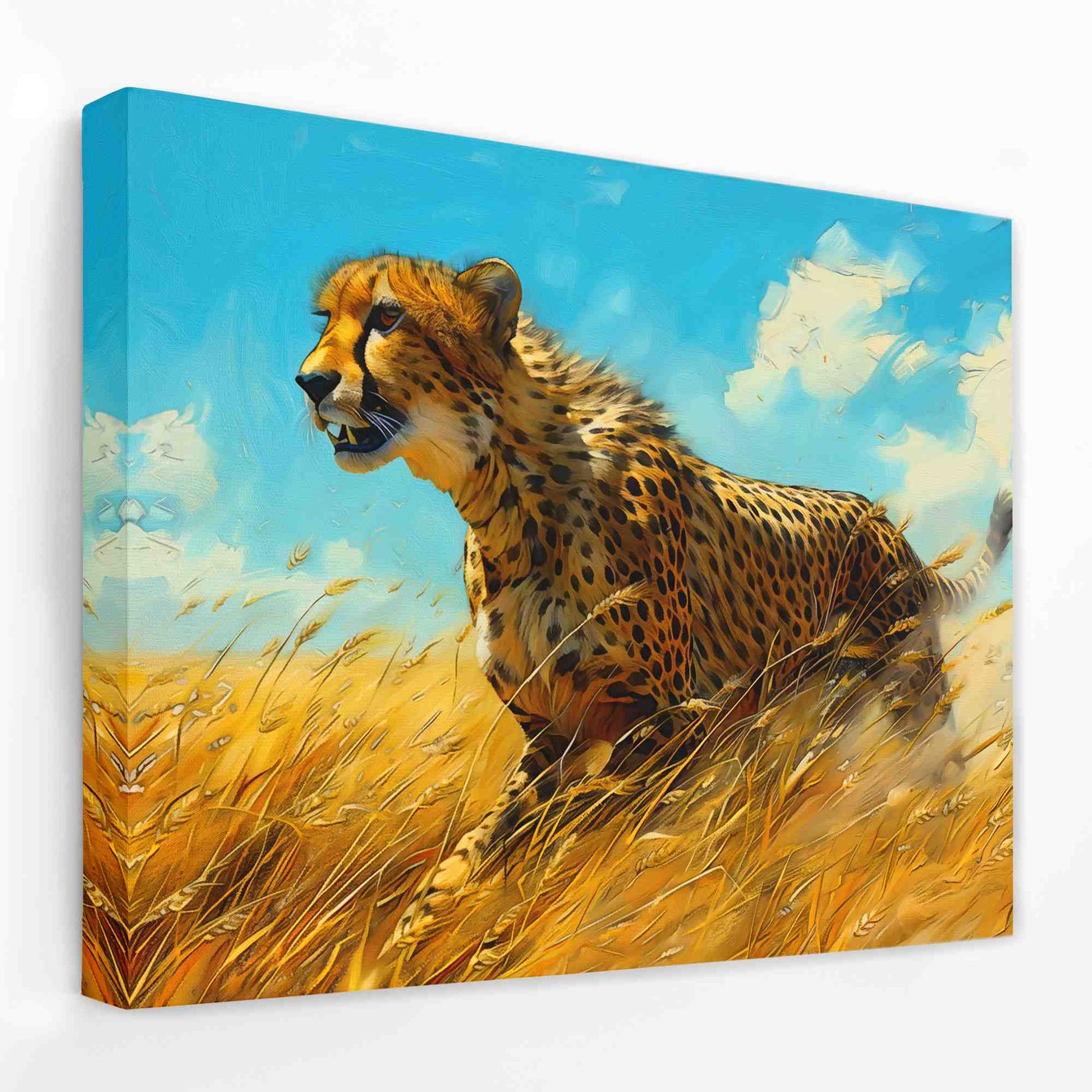 Prairie Cheetah - Africa Canvas Wall Art
