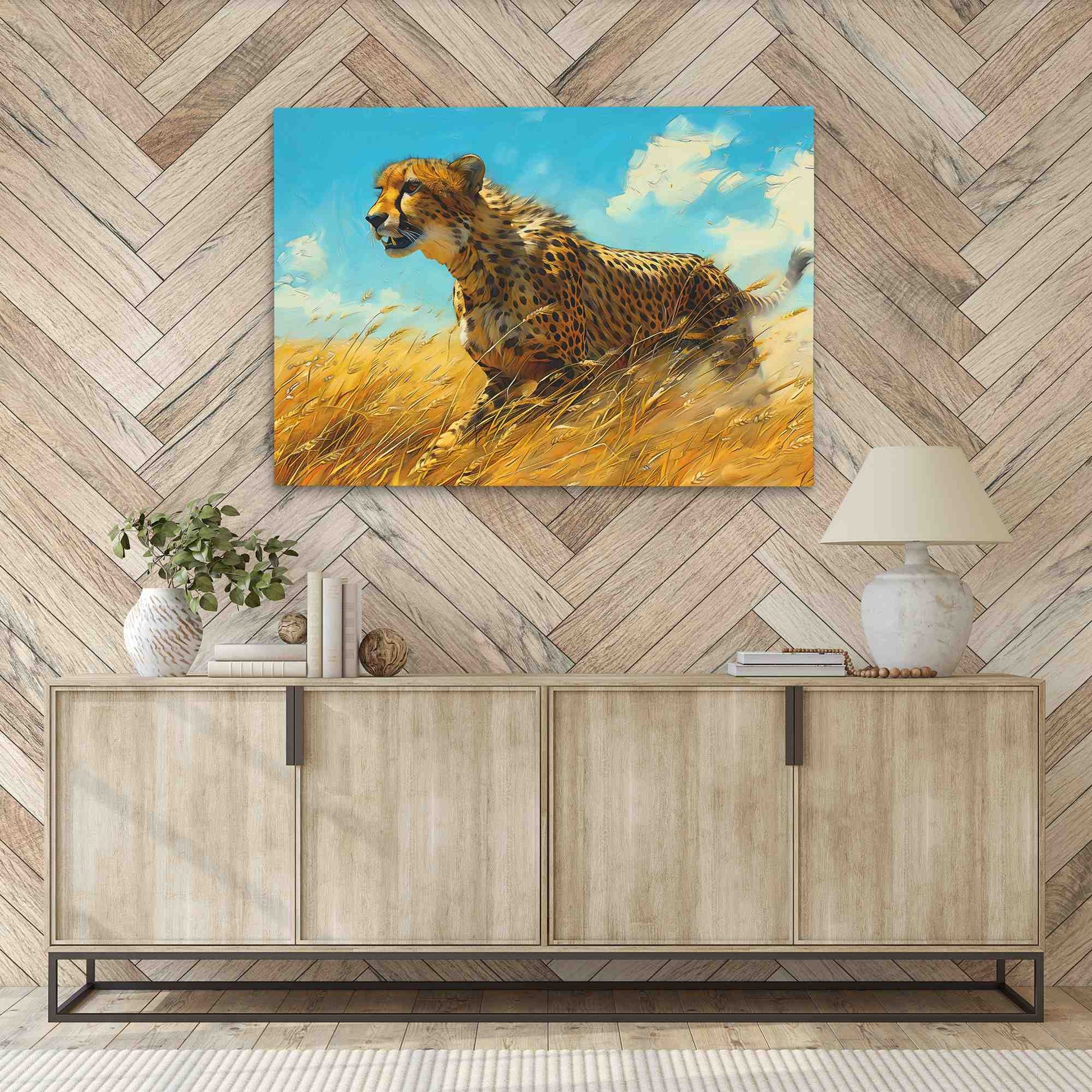 Prairie Cheetah - Large Canvas Print