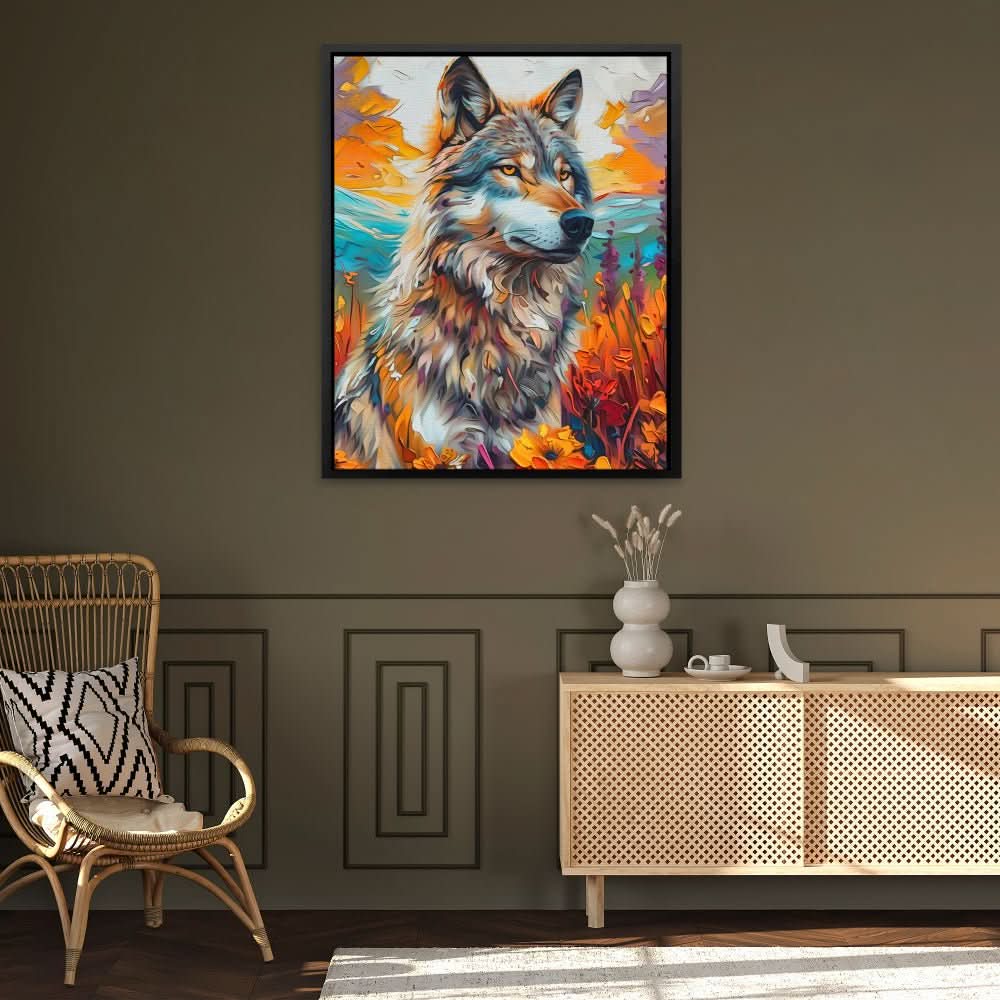 Prairie Wolf - Large Canvas Print
