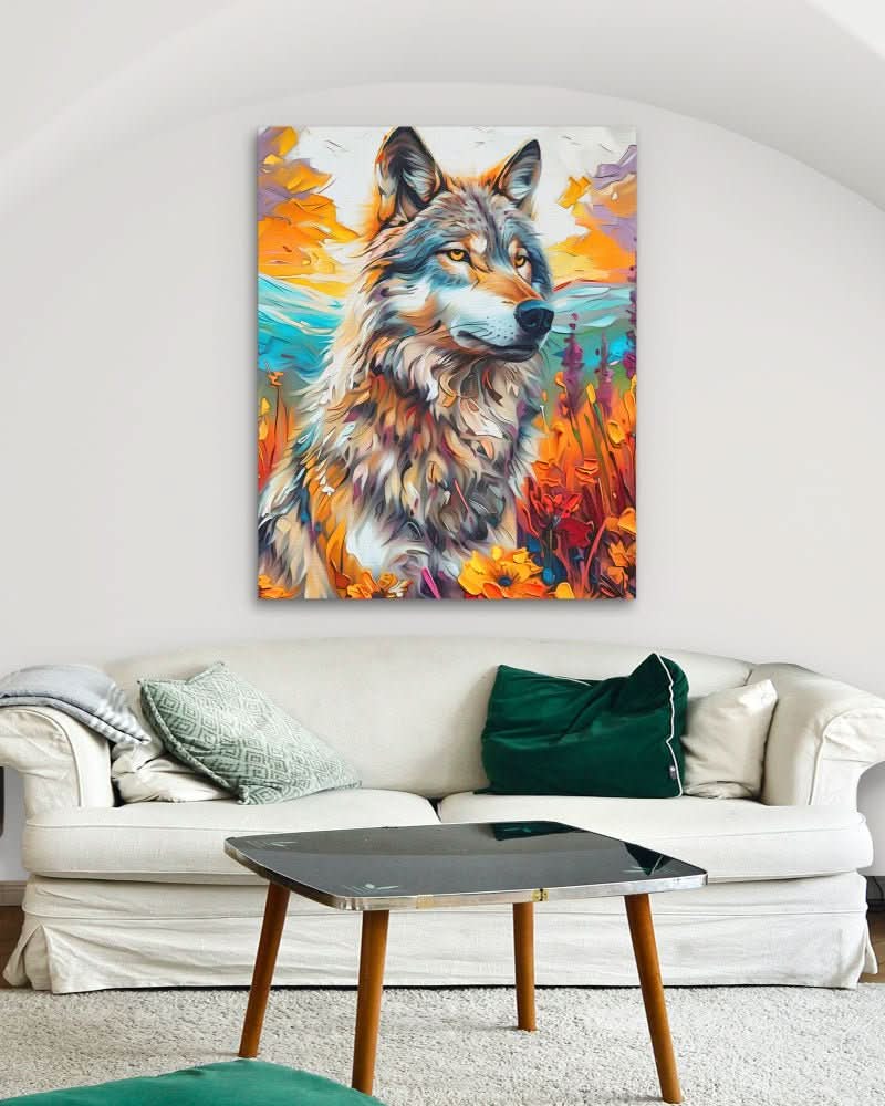 Prairie Wolf - Canvas Wall Art