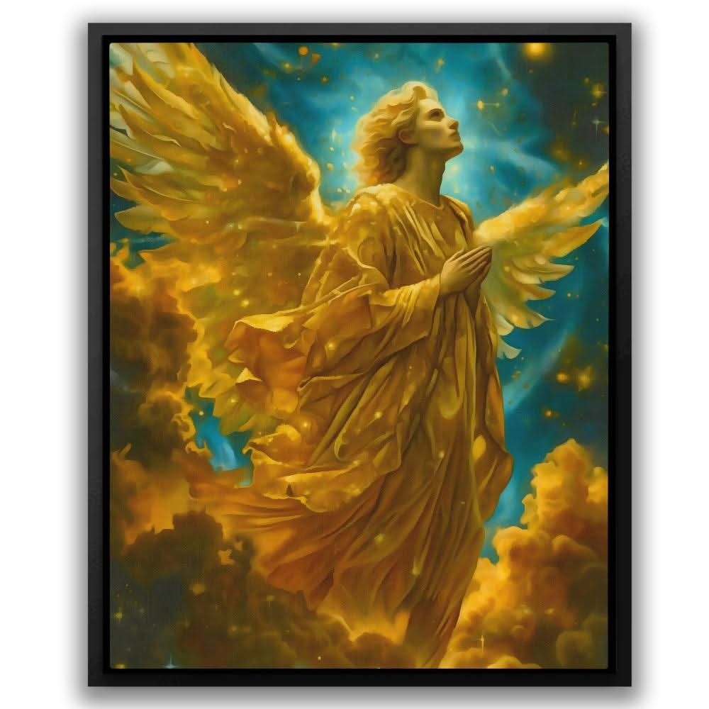 Praying for Life - Gold Person Canvas Print