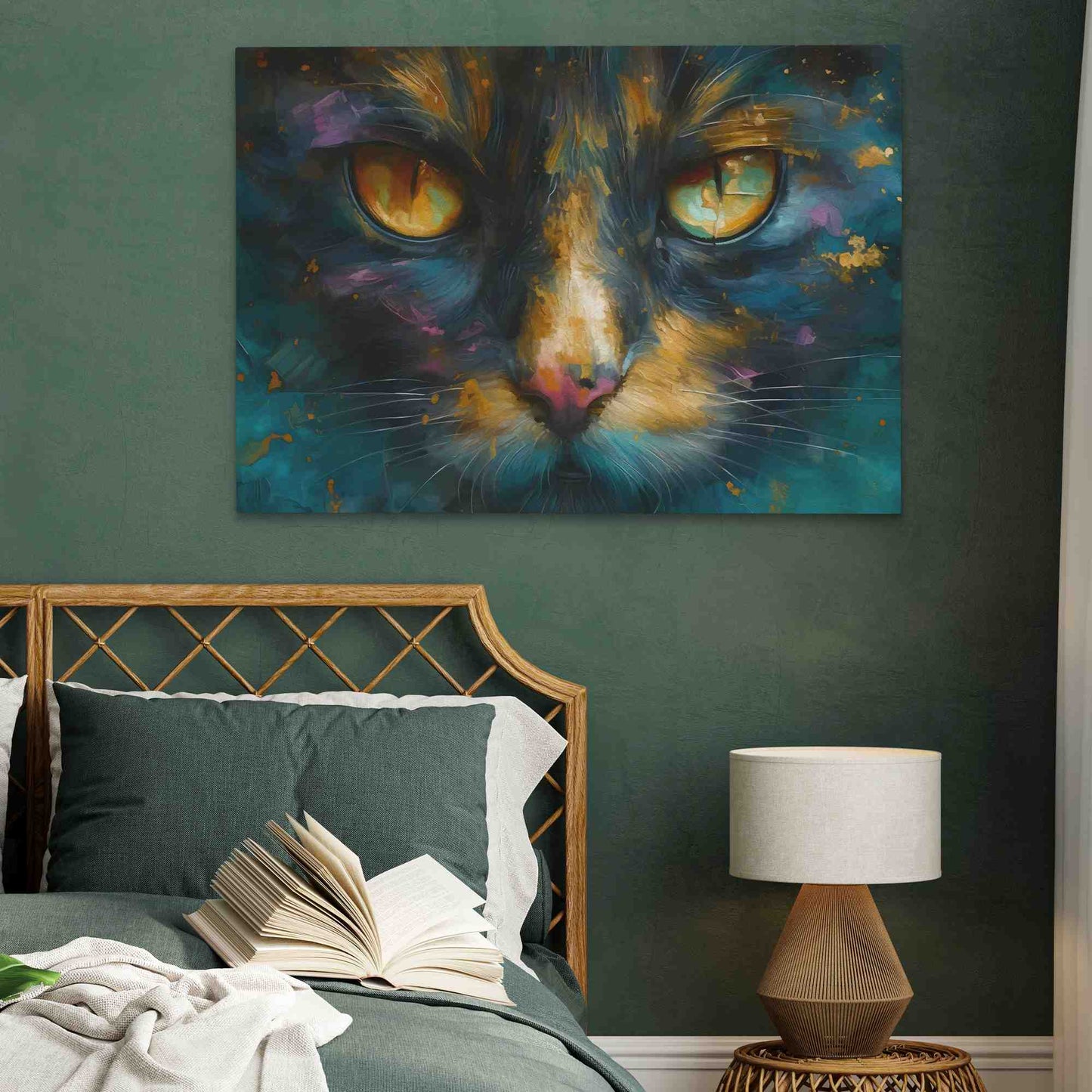Precious Purr - Wall Art in Black Frame