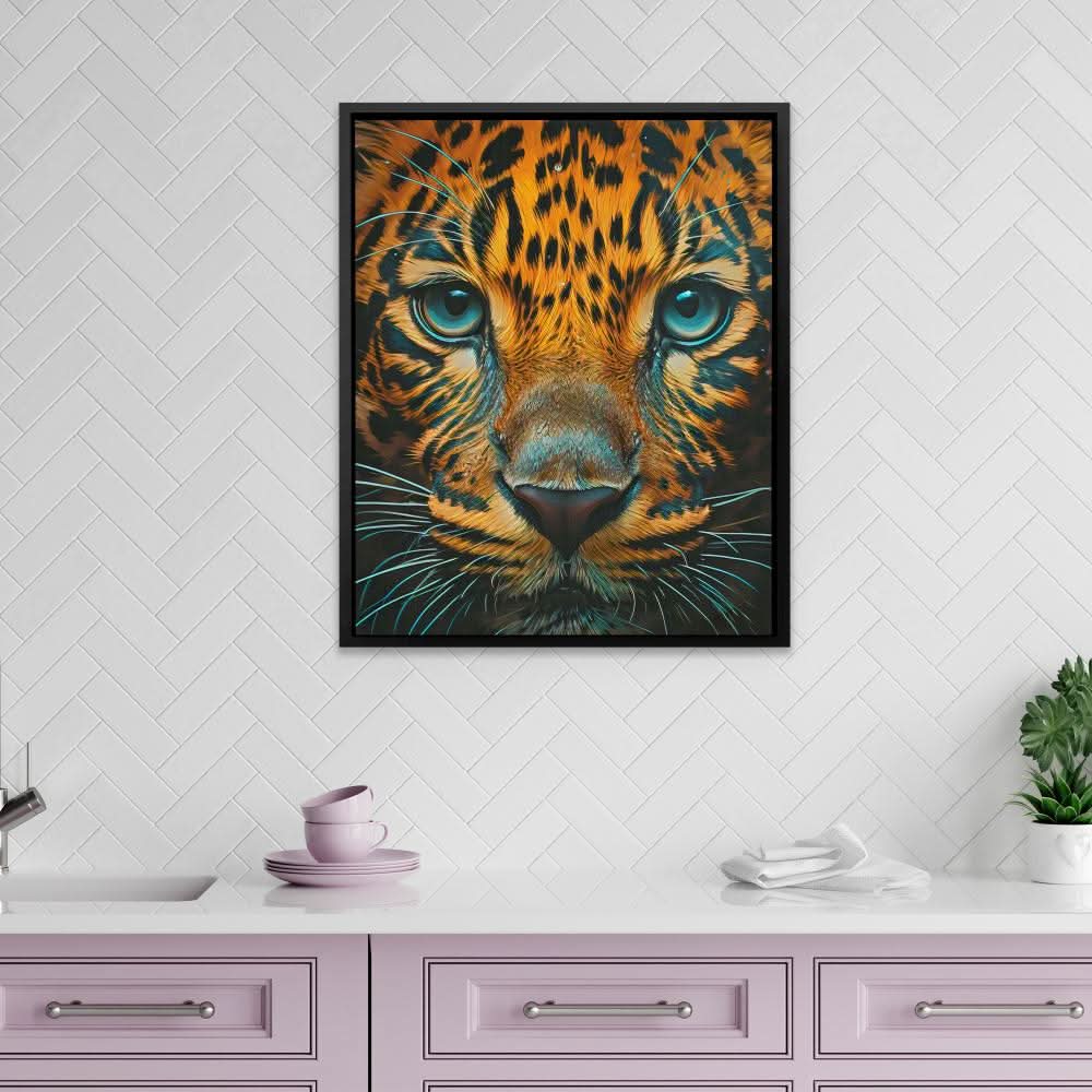 Predatory Pounce - Orange Big Cat Canvas Print
