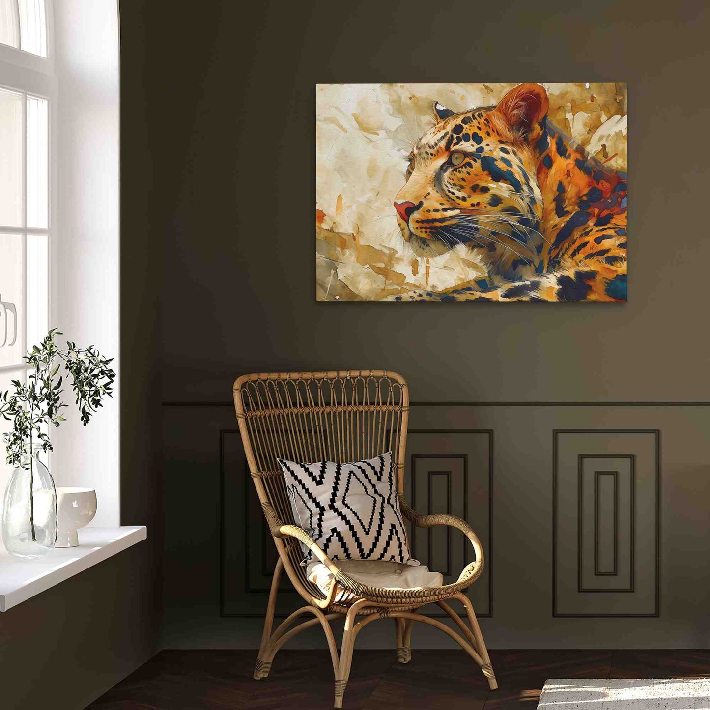 Prey in Sight - Beige Wall Art
