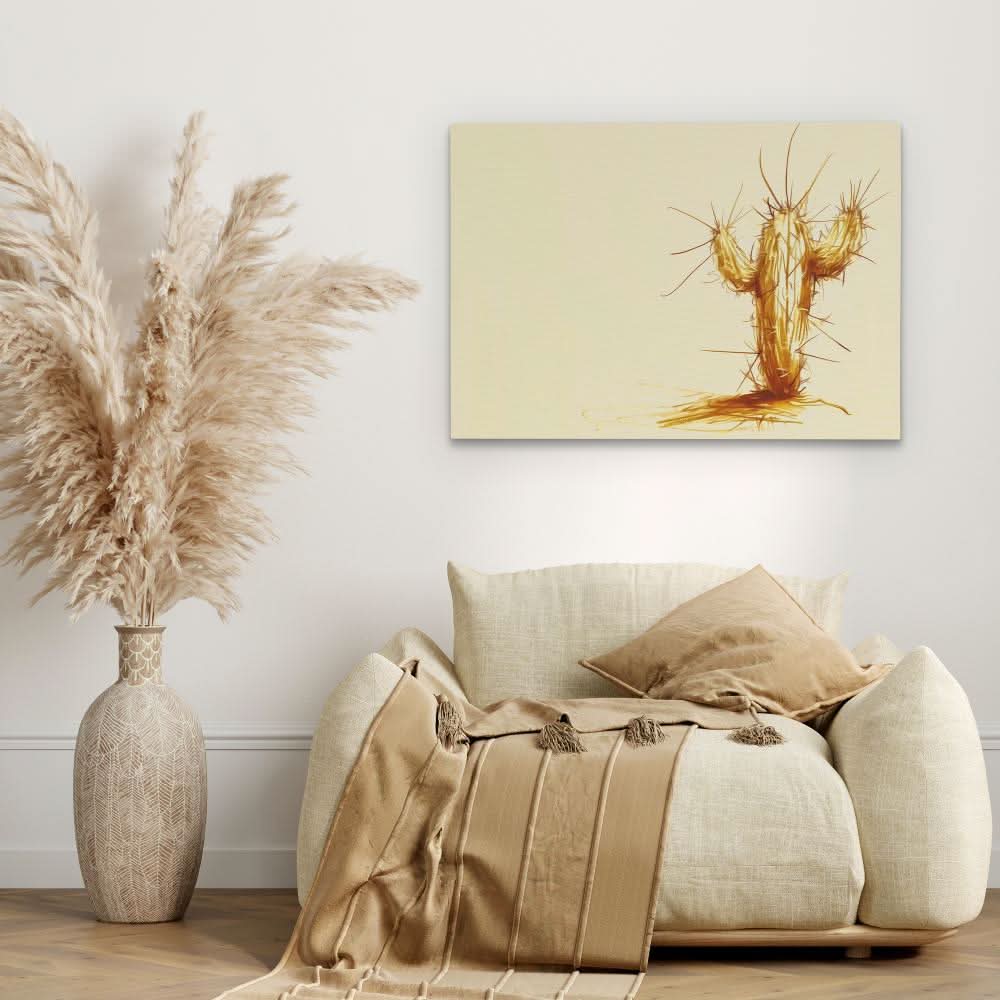 Prickly Cactus - Large Contemporary Canvas Print