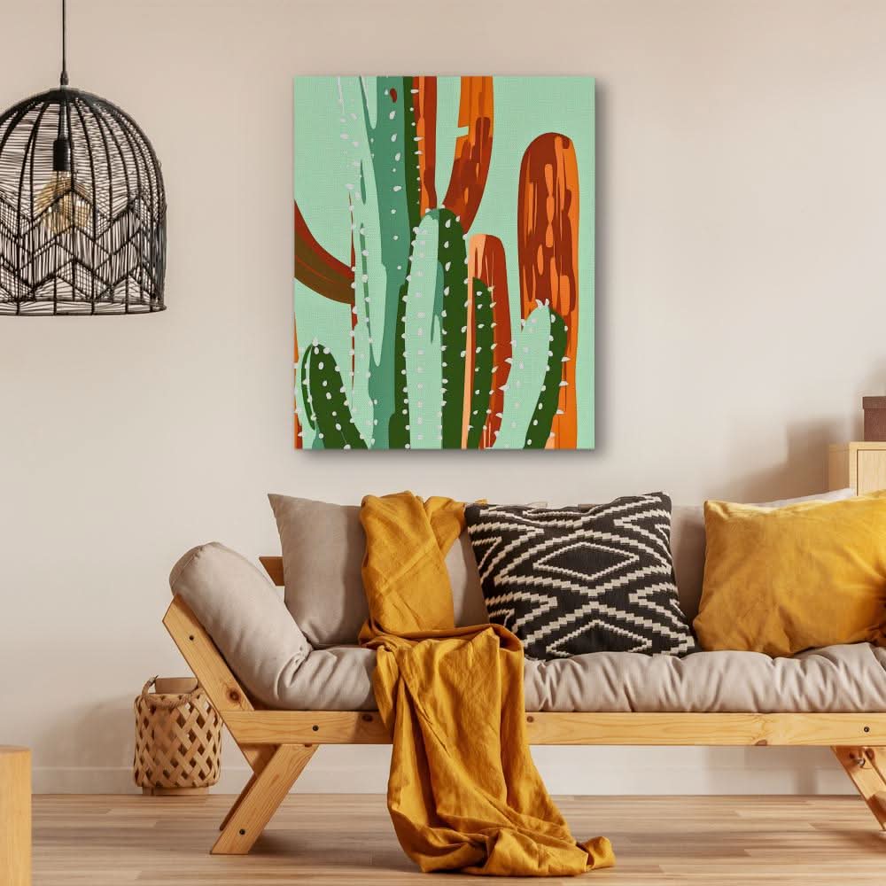 Prickly Patterns - Brown Country and Farm Canvas Print
