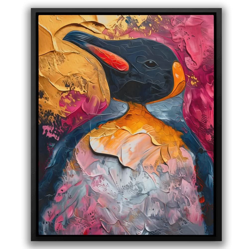 Prideful Penguin - Large Abstract Canvas Print