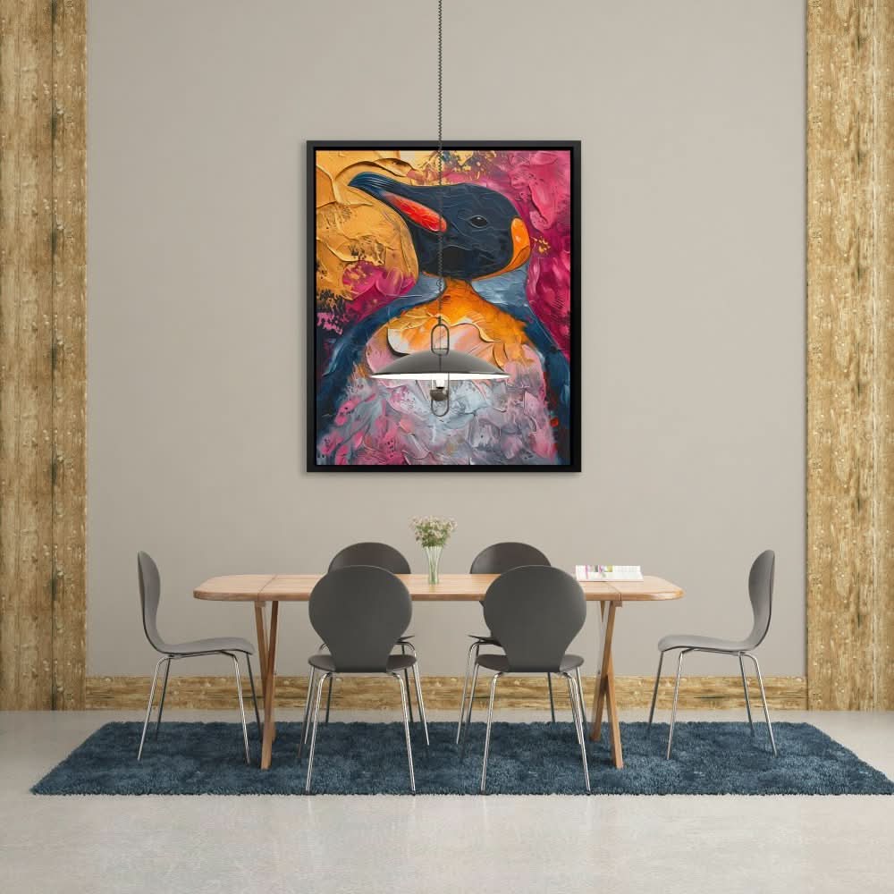 Prideful Penguin - Colorful Bird Canvas Print